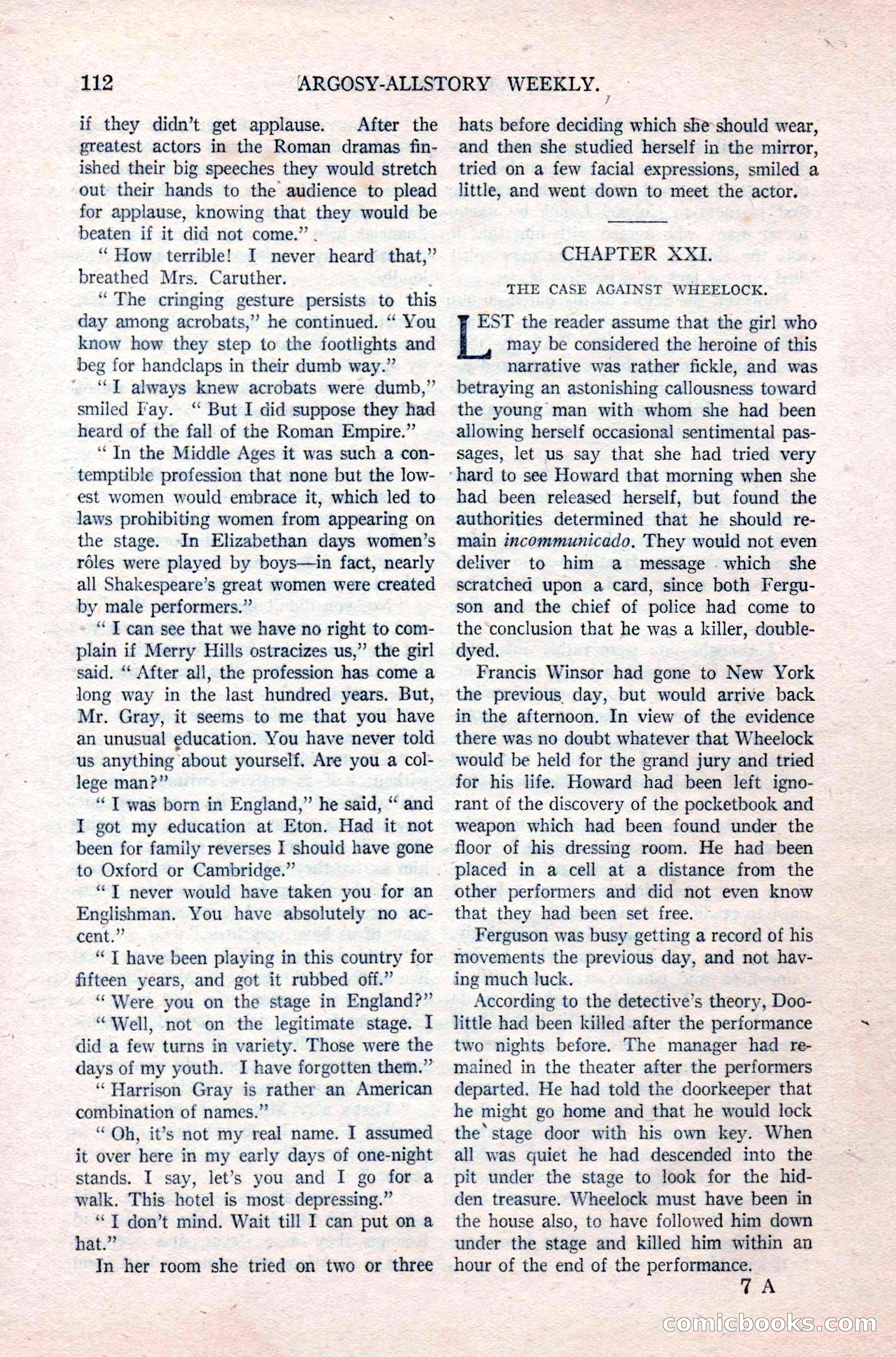 Argosy All-Story Weekly, September 26, 1925 — page 118 of 168
