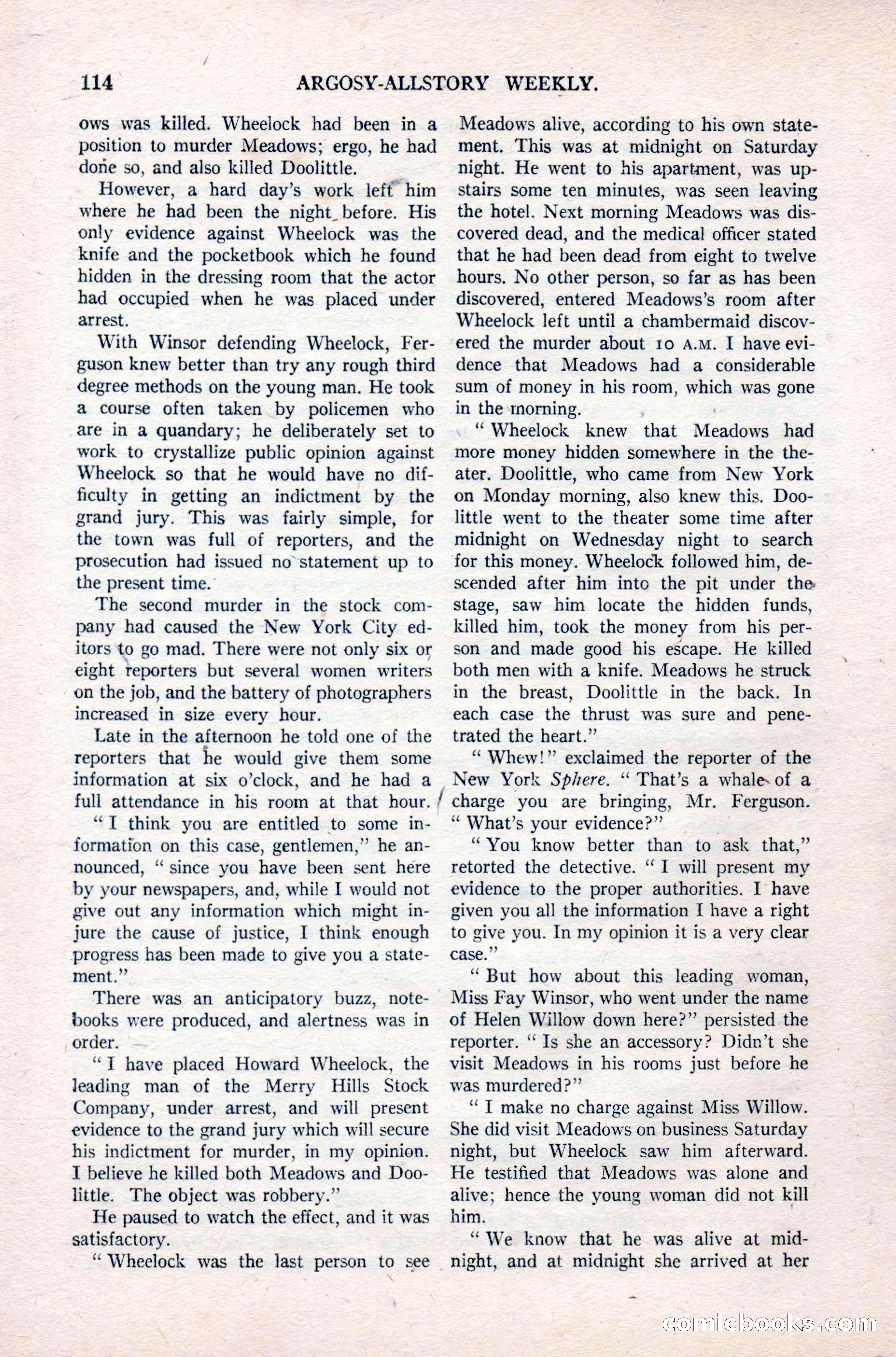Argosy All-Story Weekly, September 26, 1925 — page 120 of 168