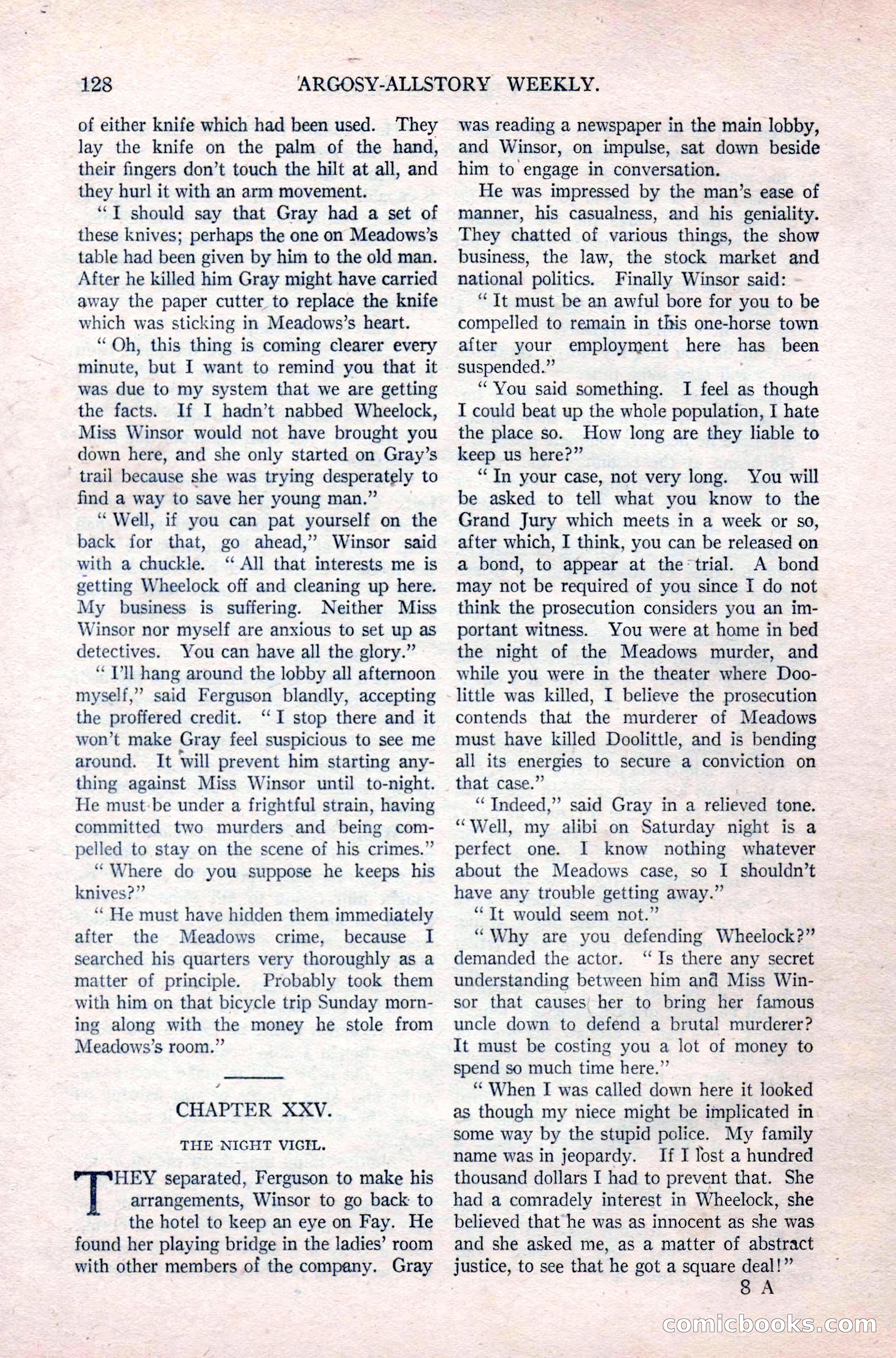 Argosy All-Story Weekly, September 26, 1925 — page 134 of 168