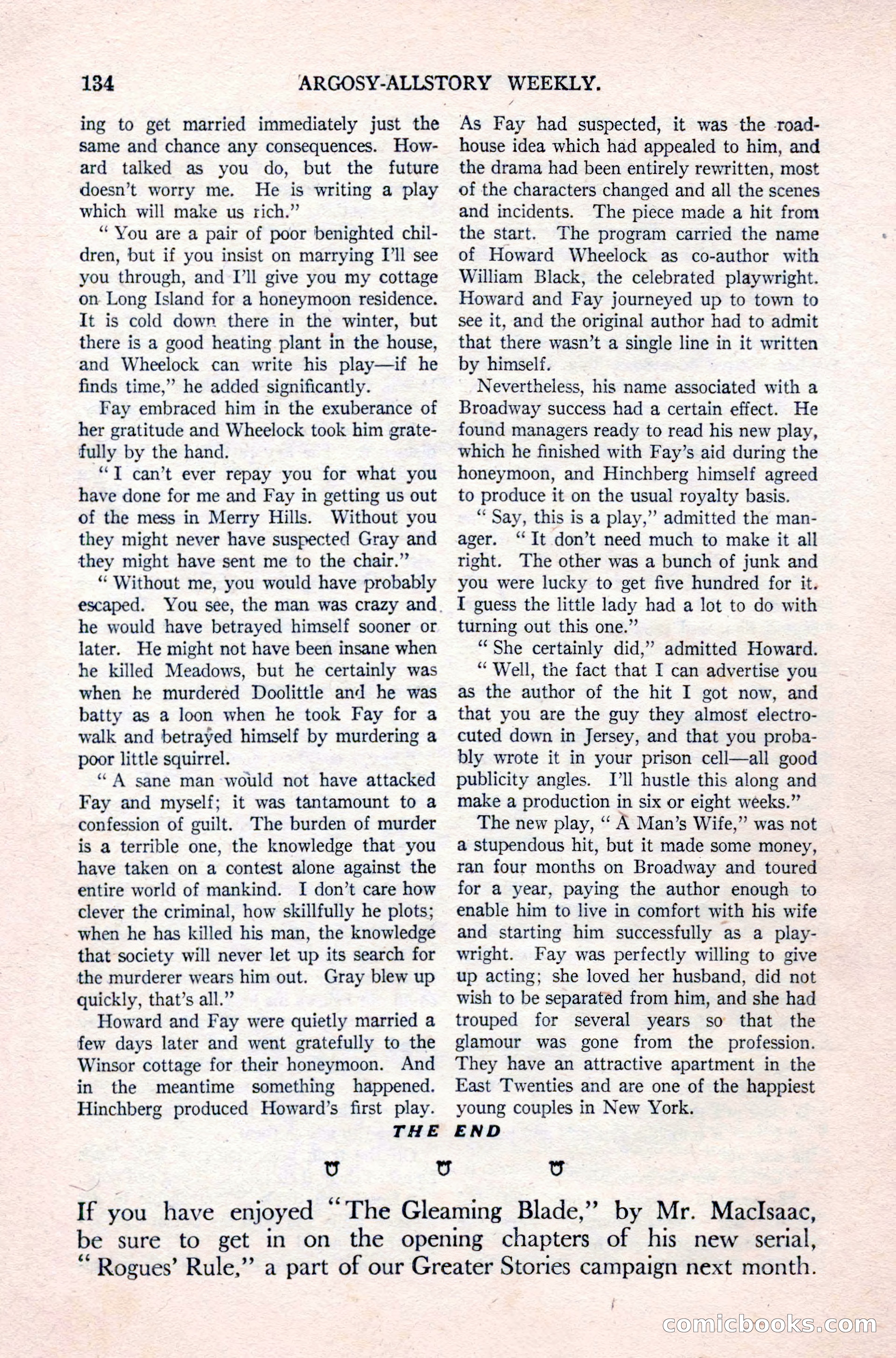 Argosy All-Story Weekly, September 26, 1925 — page 140 of 168
