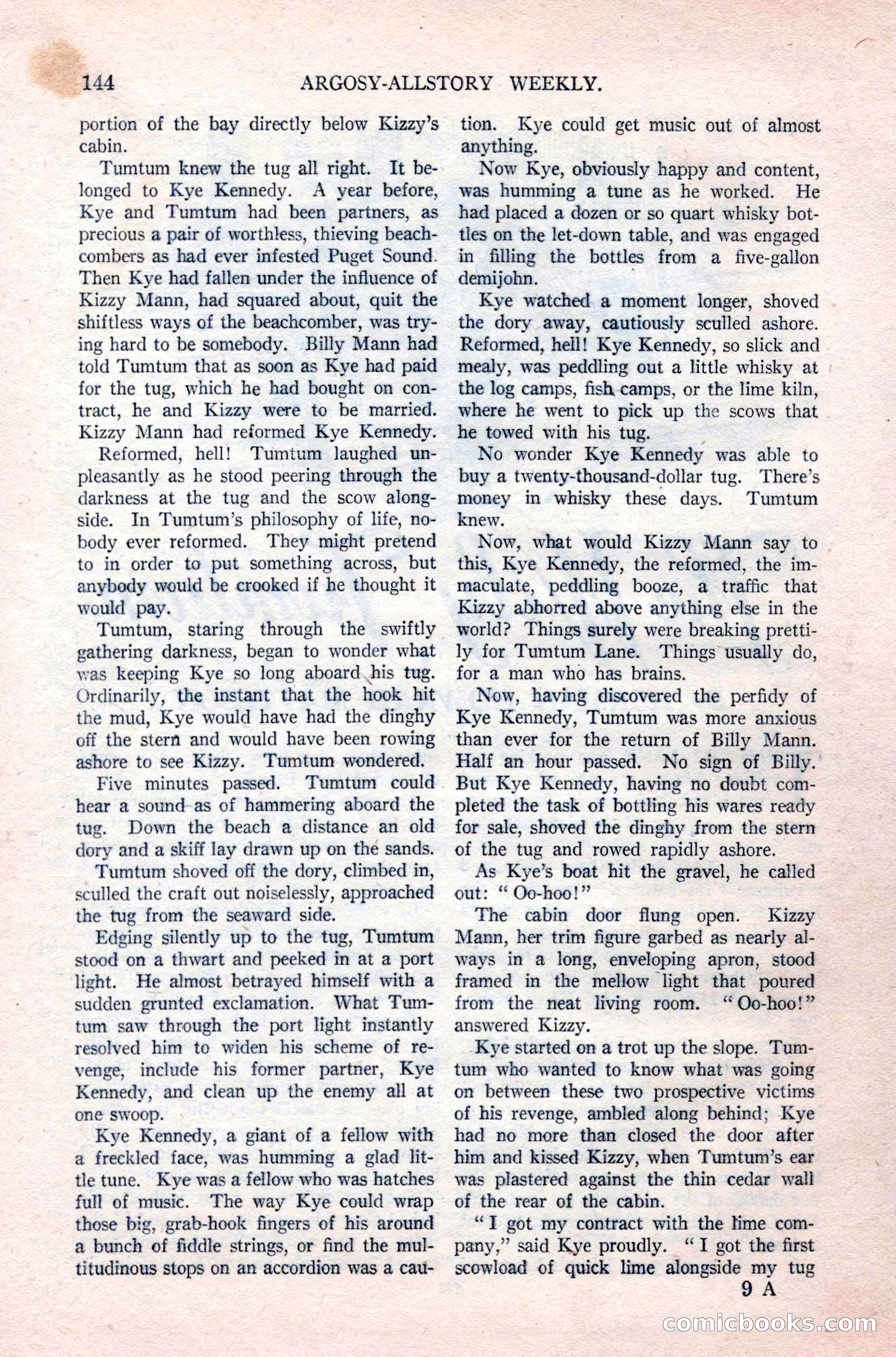 Argosy All-Story Weekly, September 26, 1925 — page 150 of 168