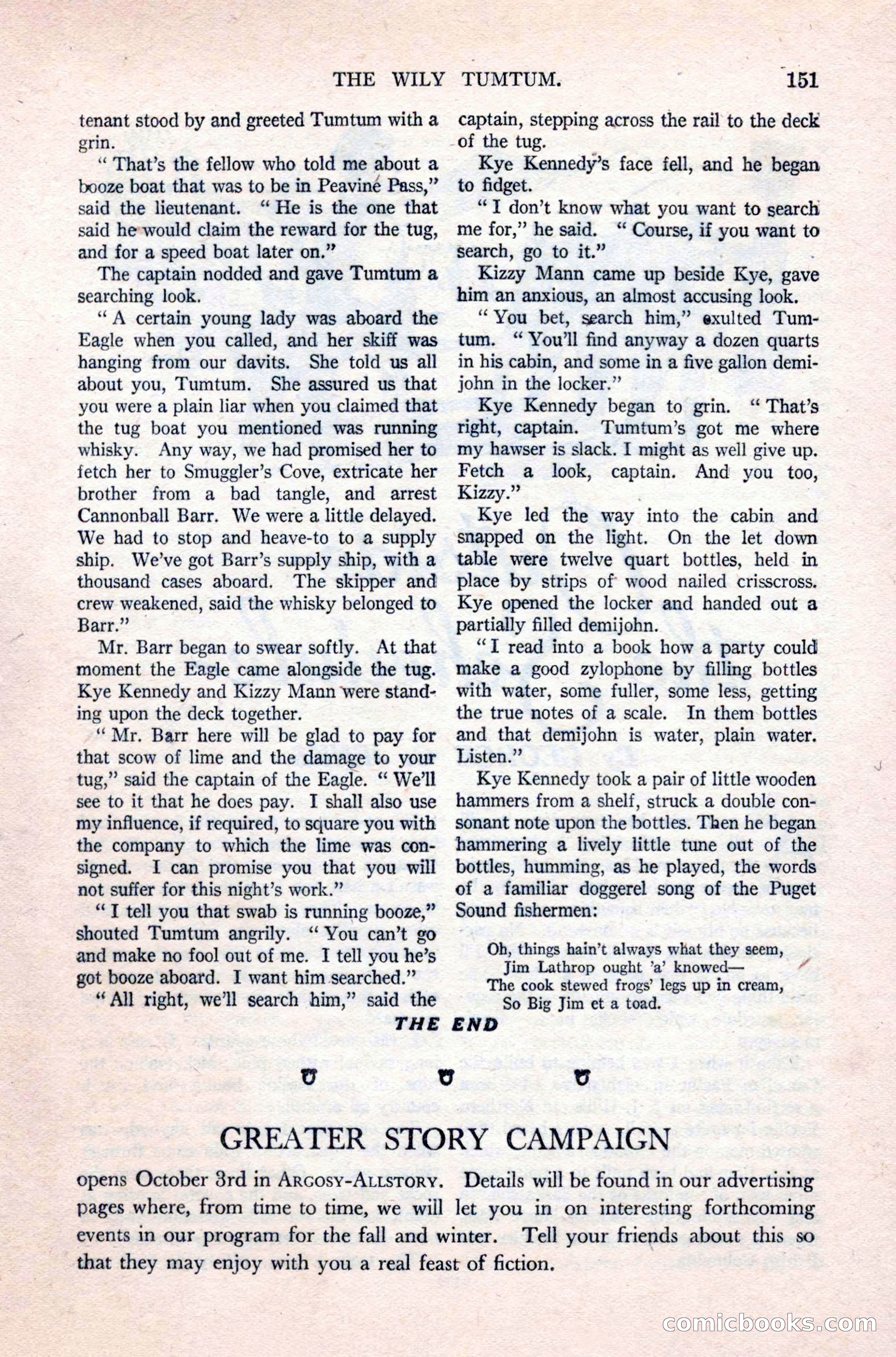 Argosy All-Story Weekly, September 26, 1925 — page 157 of 168