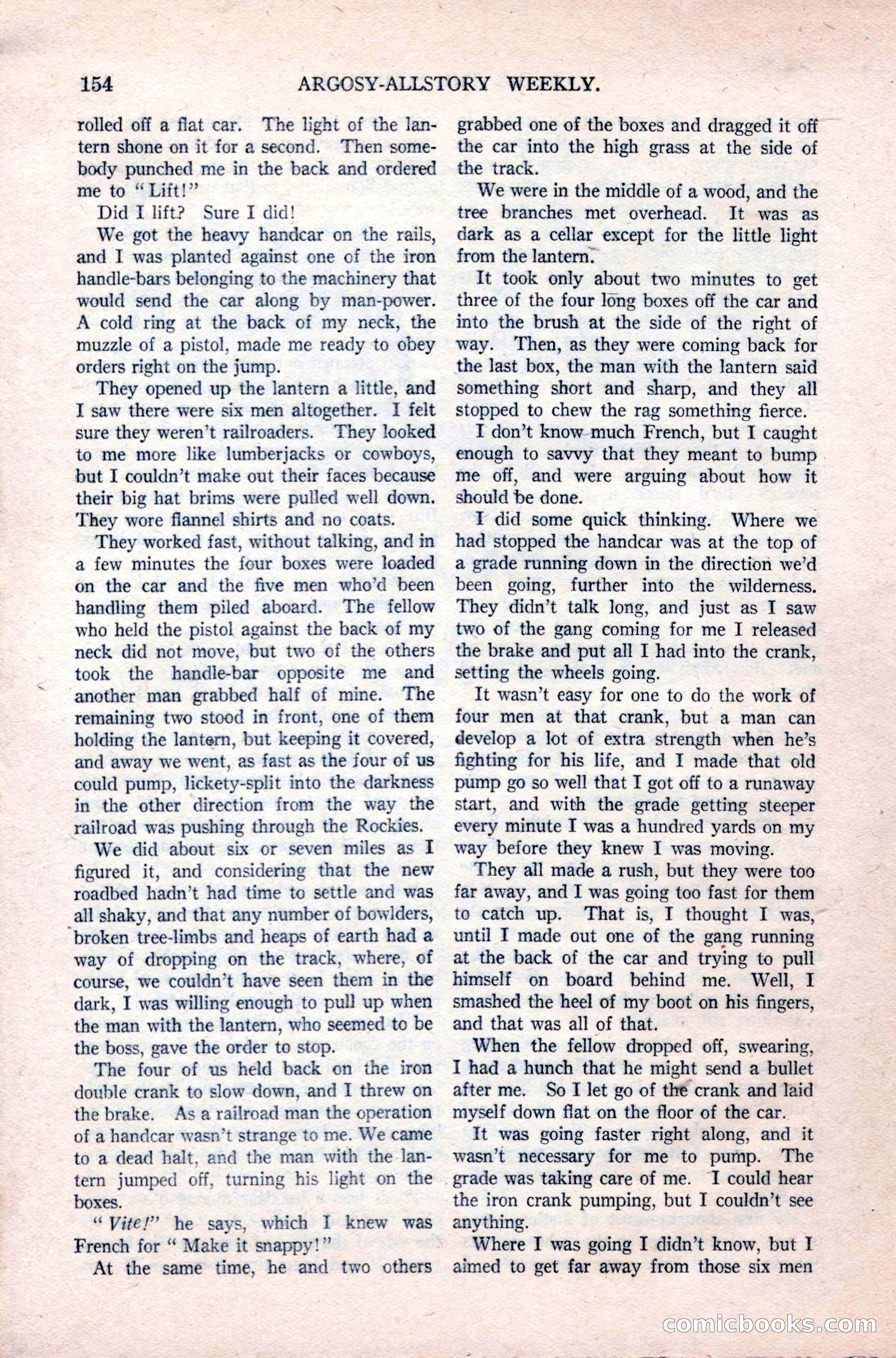 Argosy All-Story Weekly, September 26, 1925 — page 160 of 168