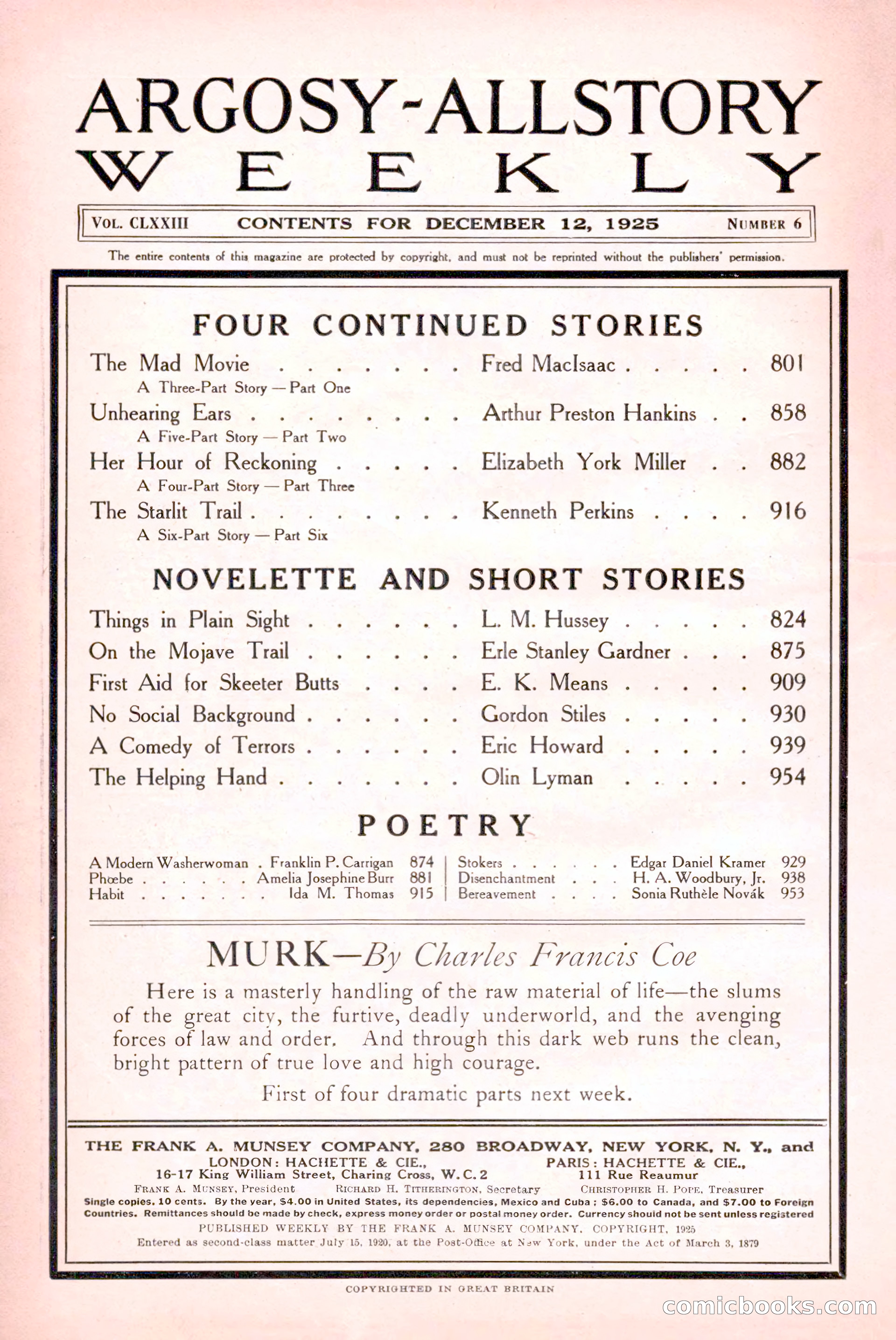 Argosy All-Story Weekly, December 12, 1925 — page 4 of 172