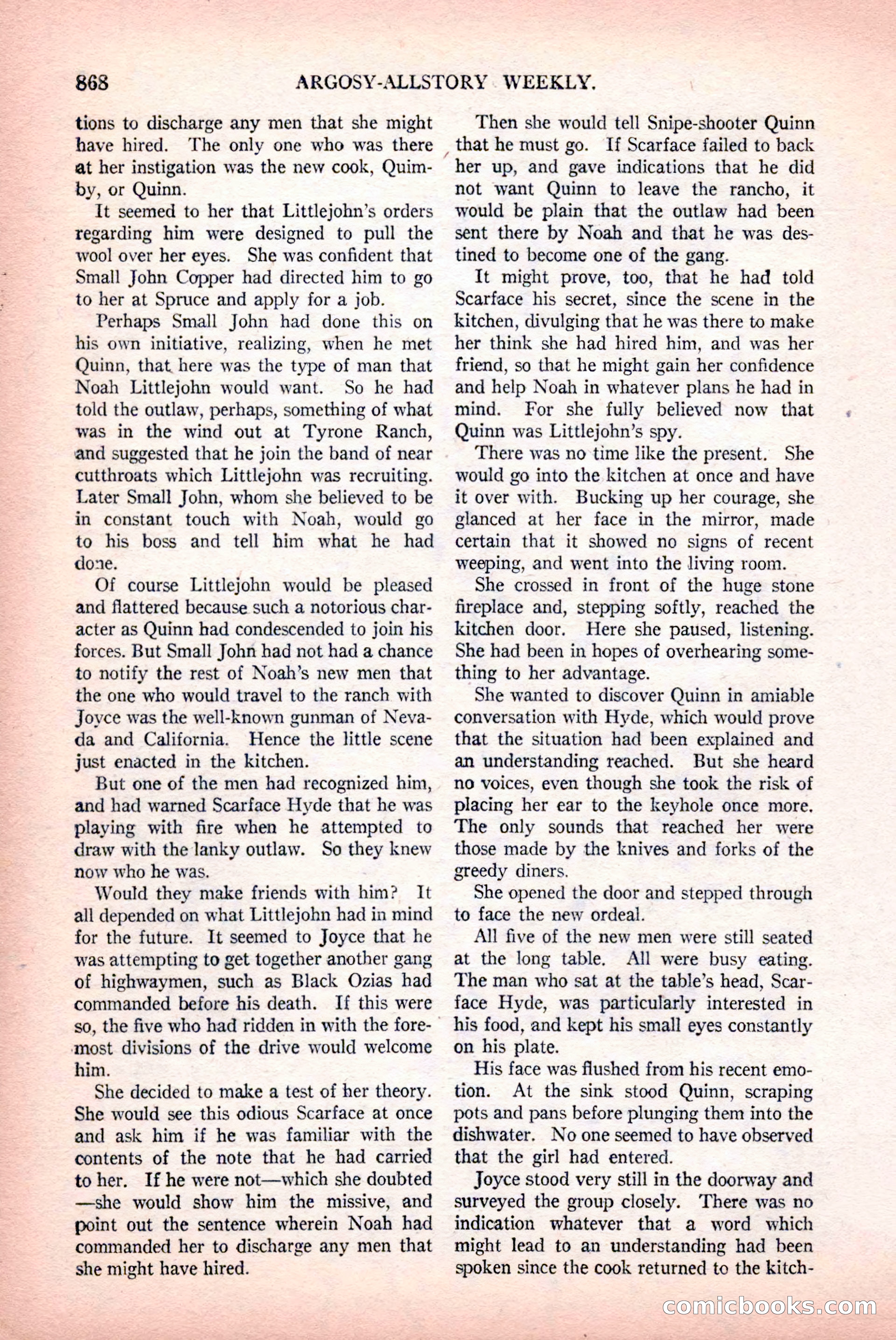 Argosy All-Story Weekly, December 12, 1925 — page 78 of 172