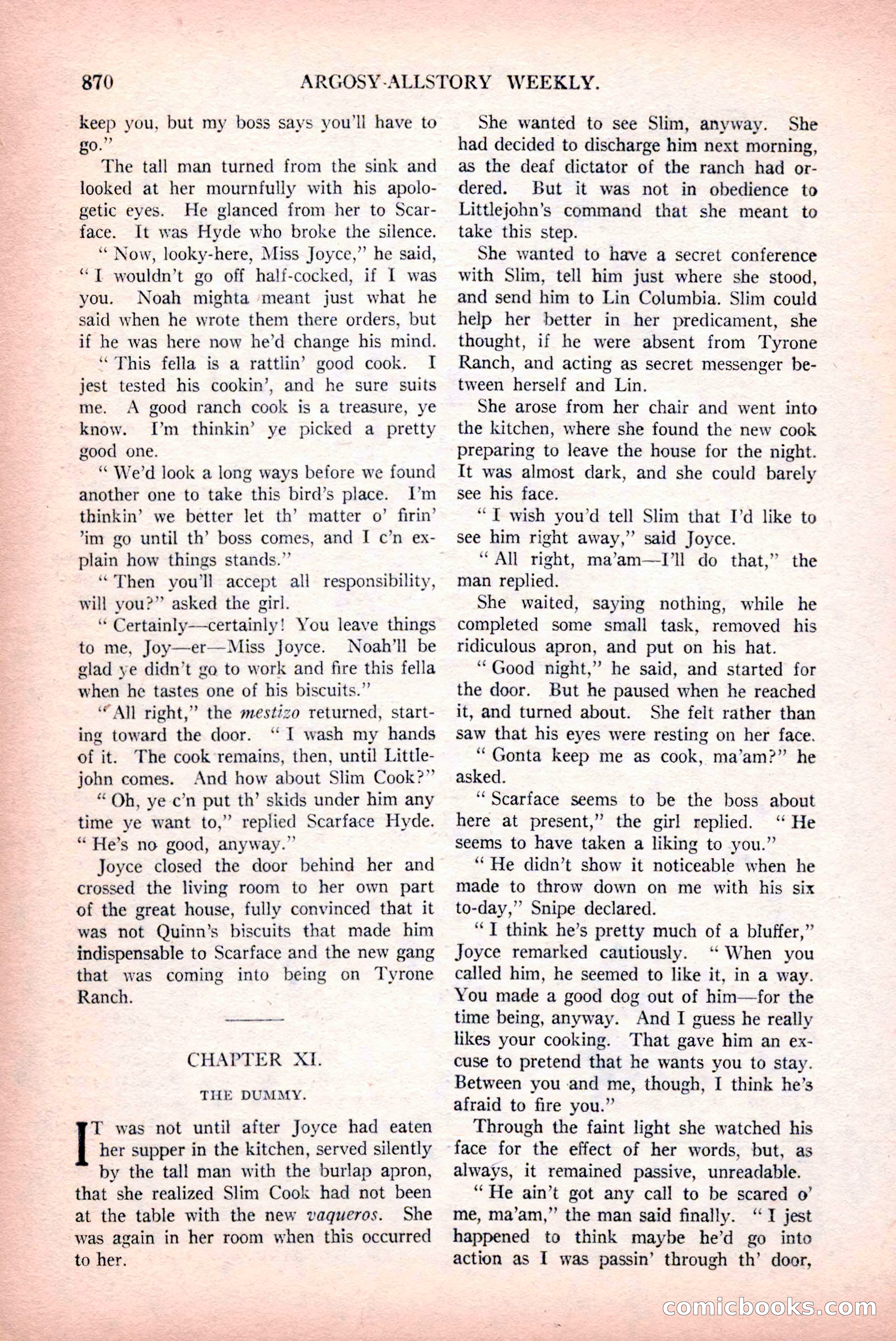 Argosy All-Story Weekly, December 12, 1925 — page 80 of 172