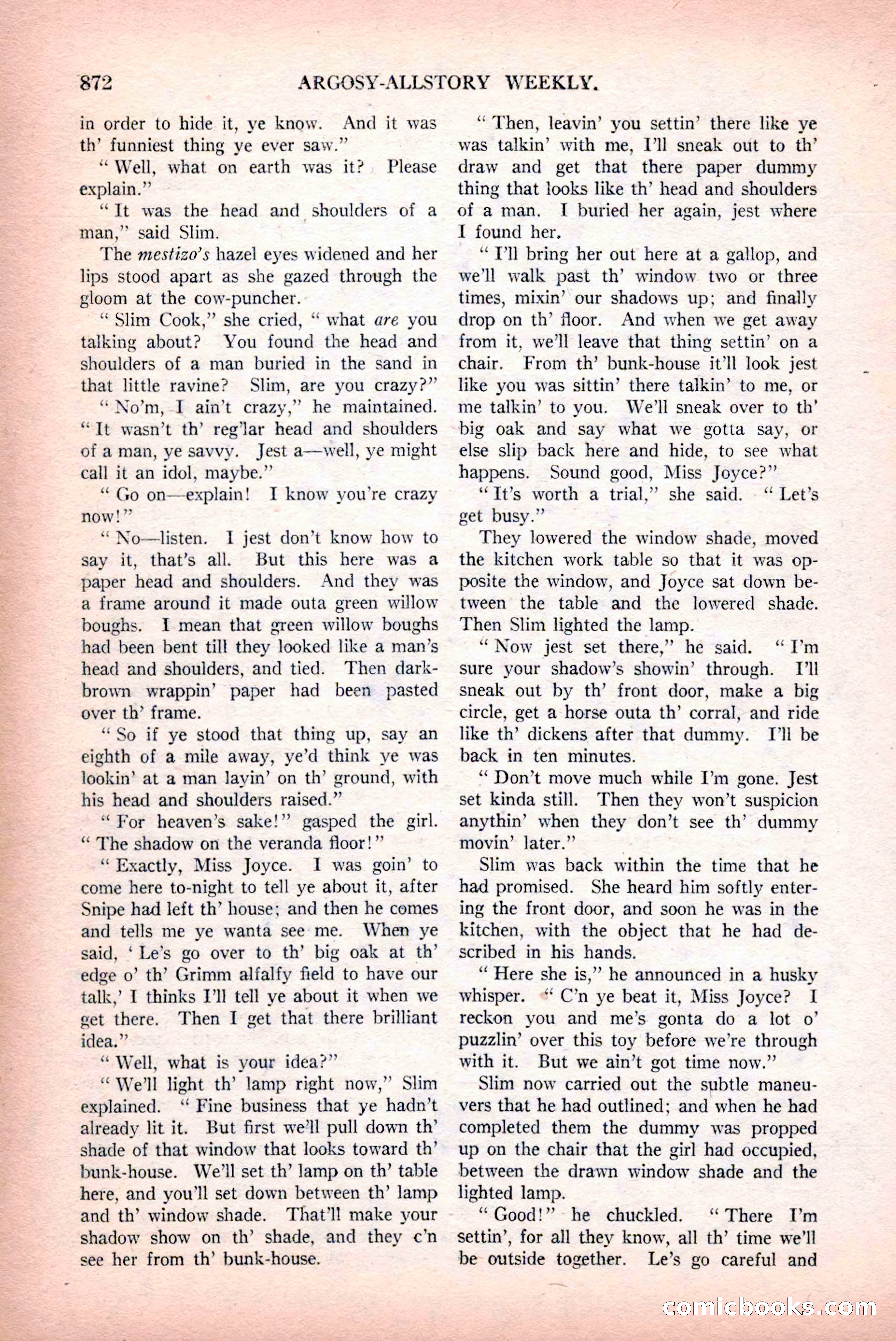 Argosy All-Story Weekly, December 12, 1925 — page 82 of 172
