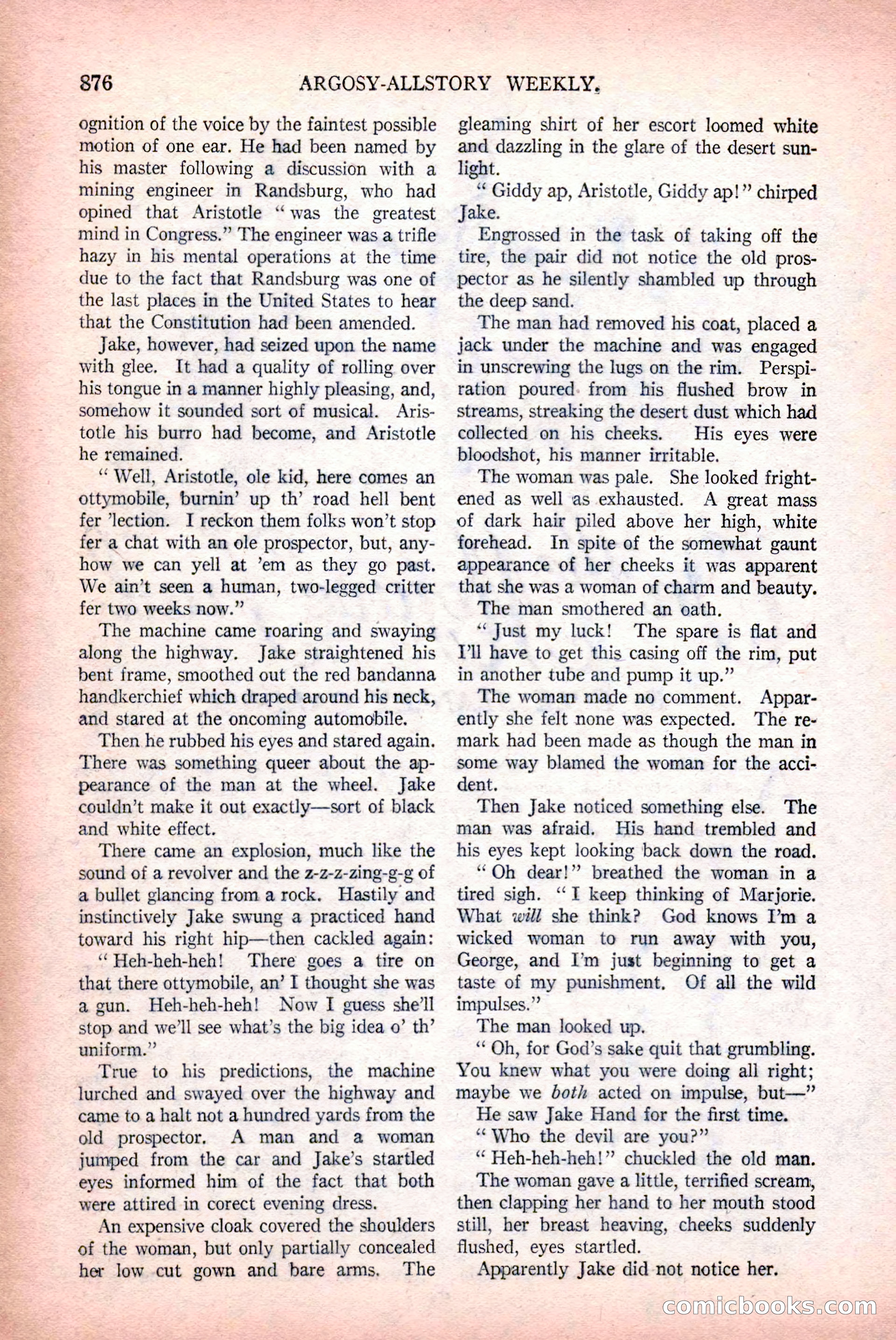 Argosy All-Story Weekly, December 12, 1925 — page 86 of 172