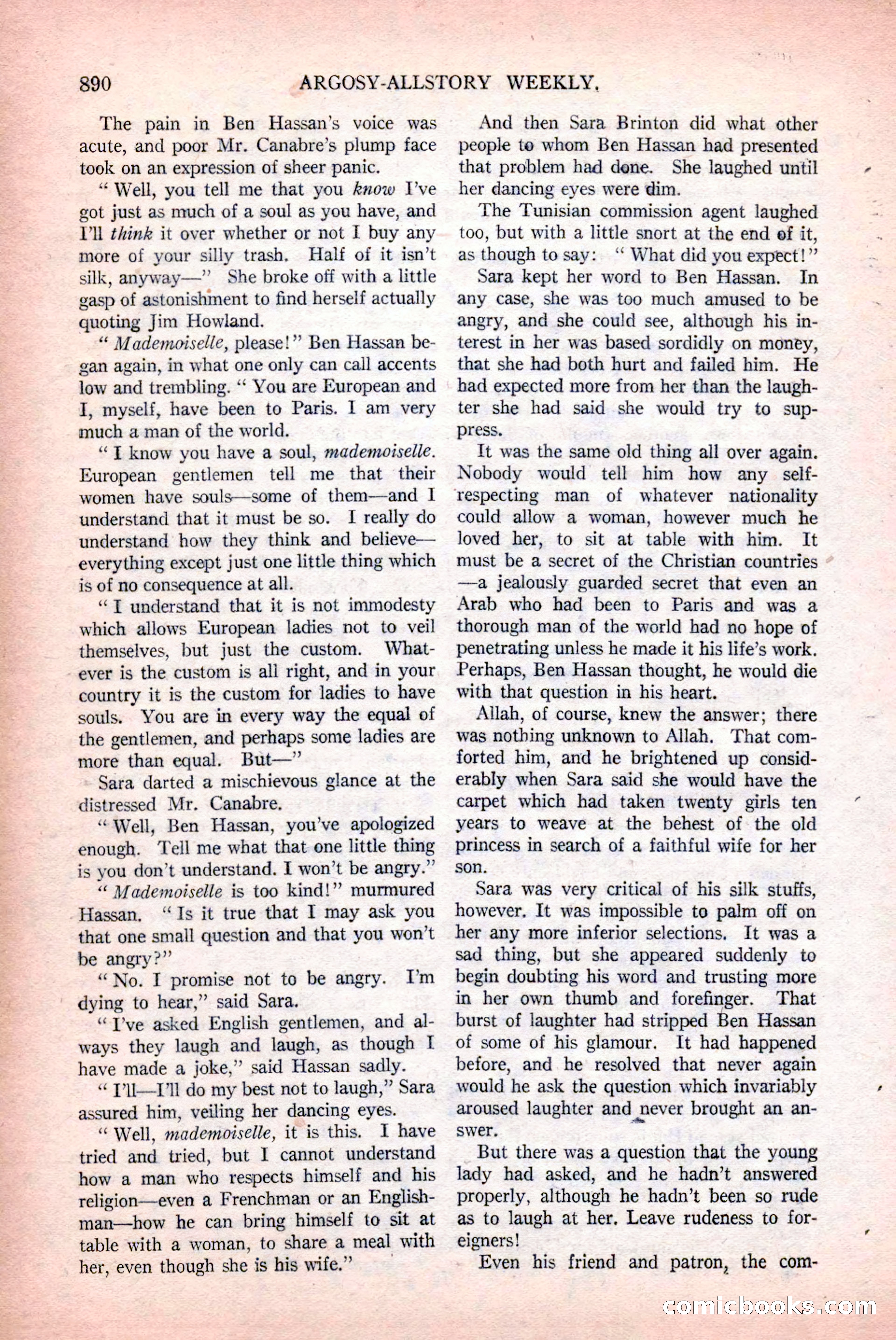 Argosy All-Story Weekly, December 12, 1925 — page 100 of 172