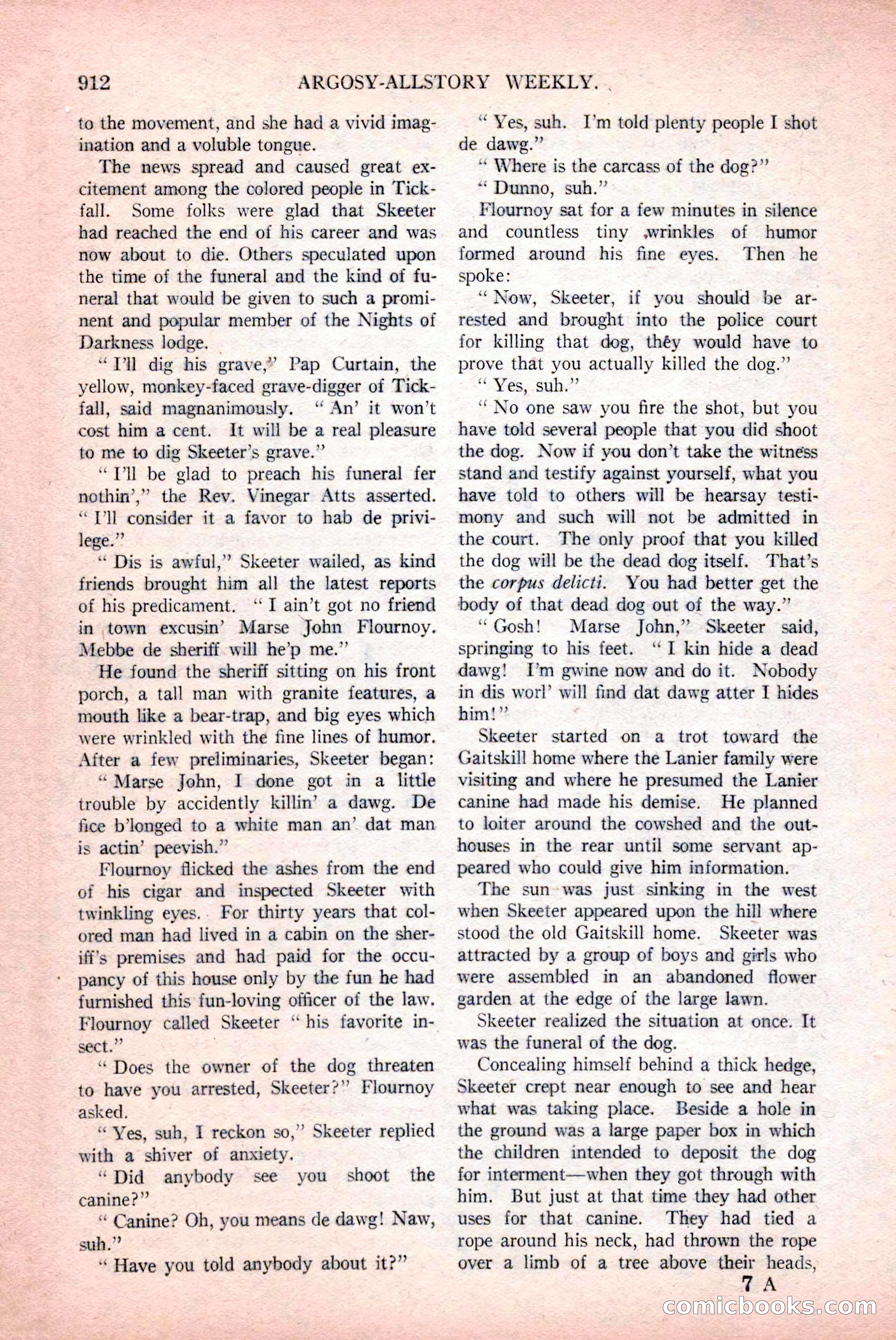 Argosy All-Story Weekly, December 12, 1925 — page 122 of 172