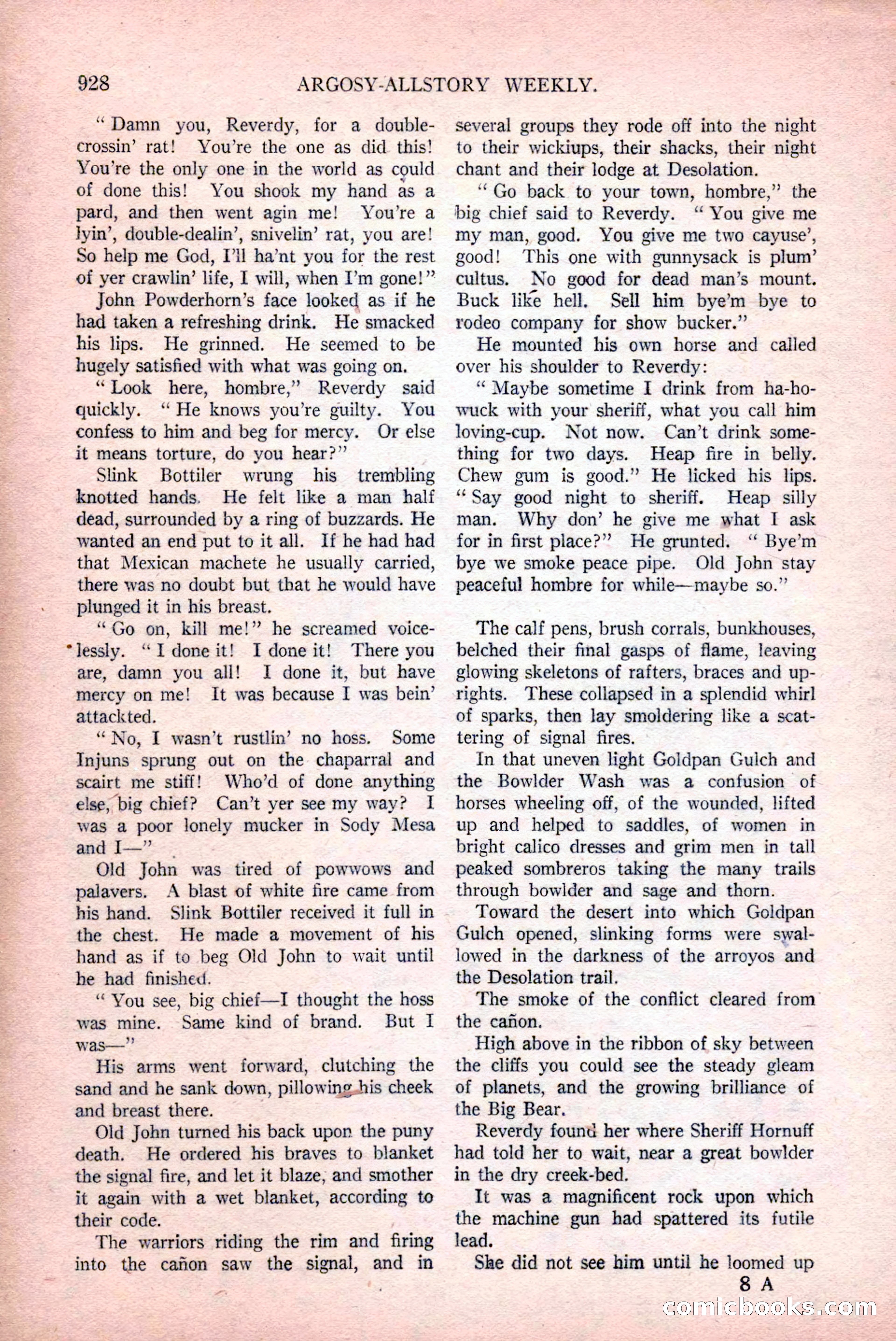 Argosy All-Story Weekly, December 12, 1925 — page 138 of 172