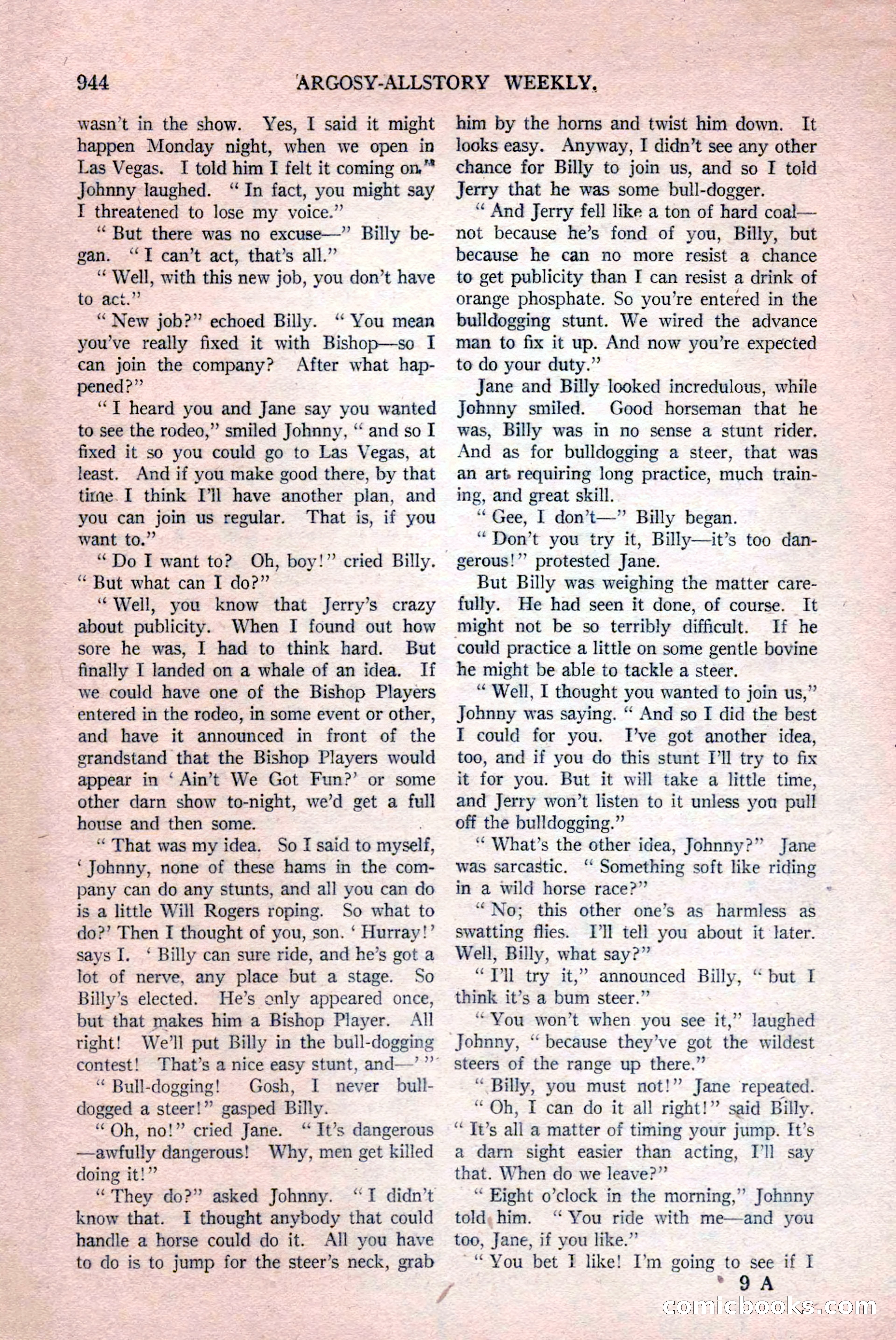 Argosy All-Story Weekly, December 12, 1925 — page 154 of 172