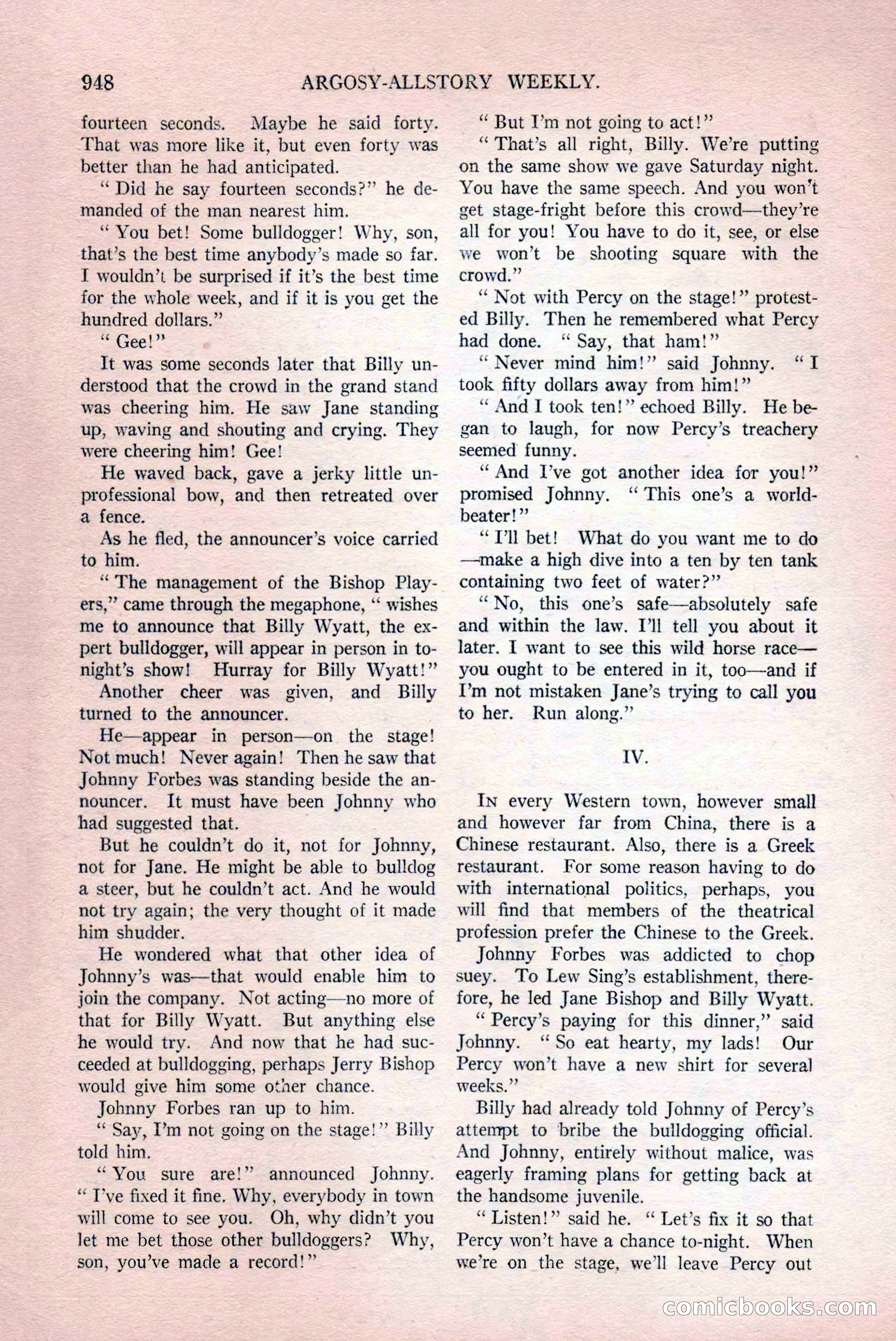 Argosy All-Story Weekly, December 12, 1925 — page 158 of 172