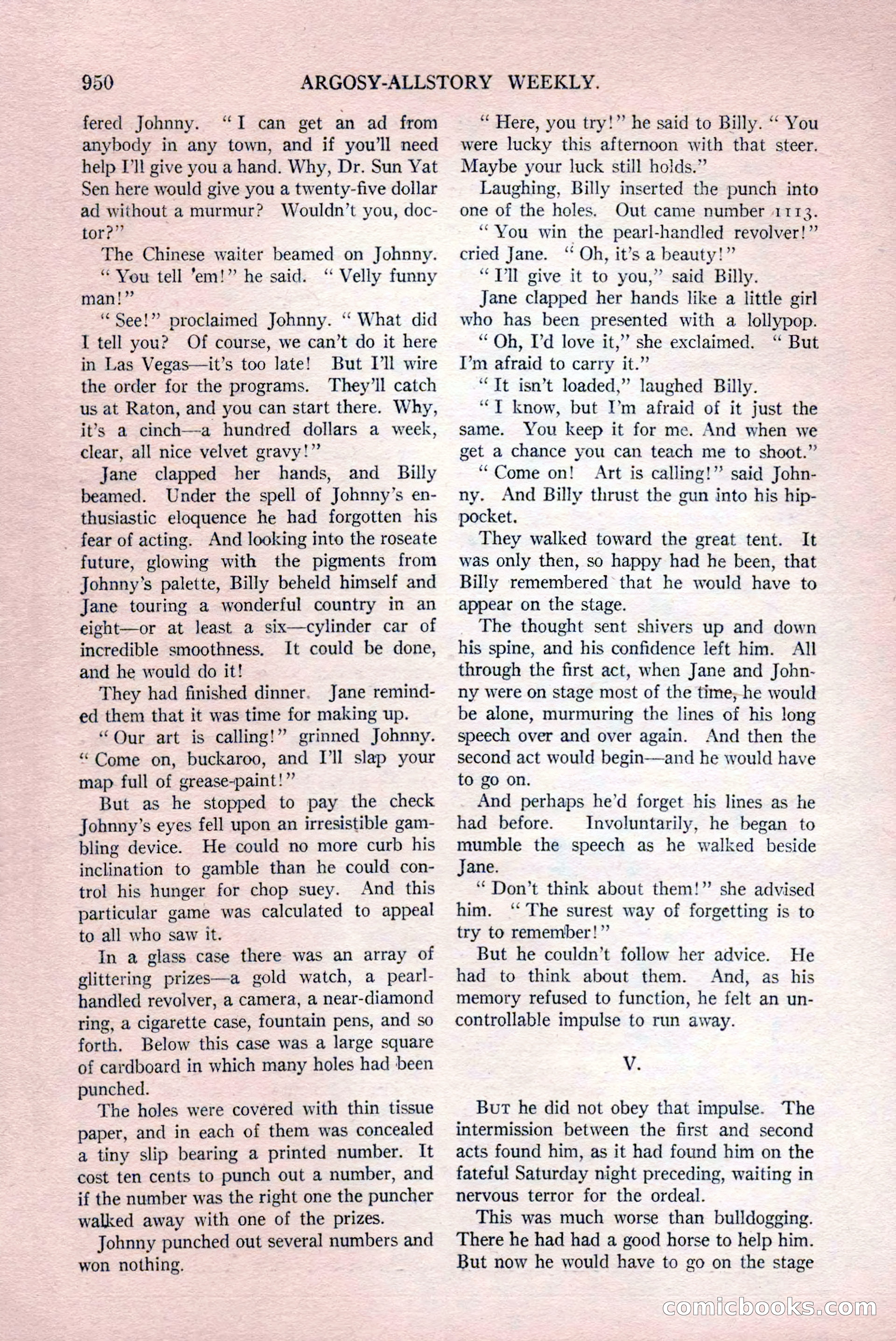 Argosy All-Story Weekly, December 12, 1925 — page 160 of 172