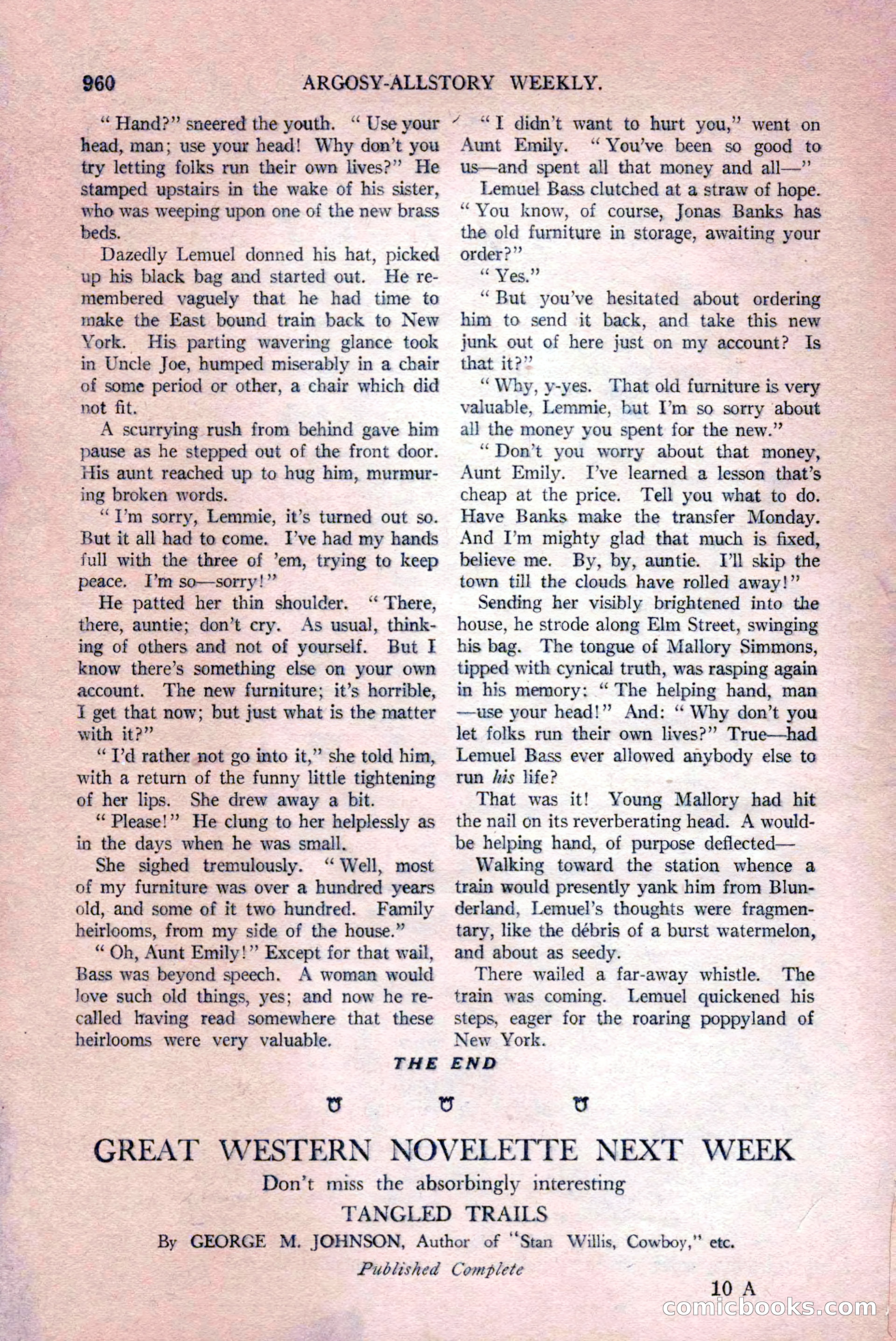 Argosy All-Story Weekly, December 12, 1925 — page 170 of 172