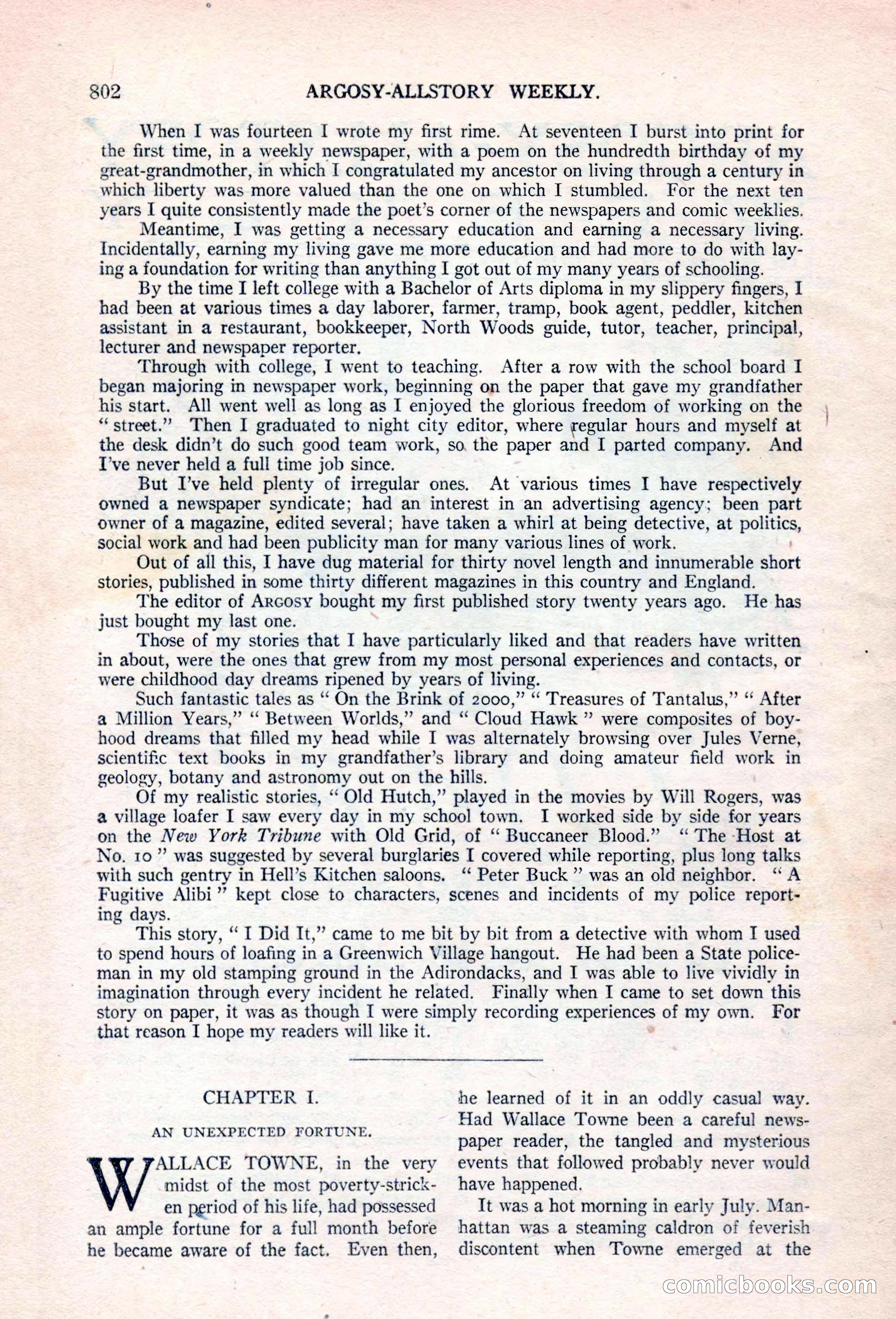 Argosy All-Story Weekly, April 17, 1926 — page 8 of 168