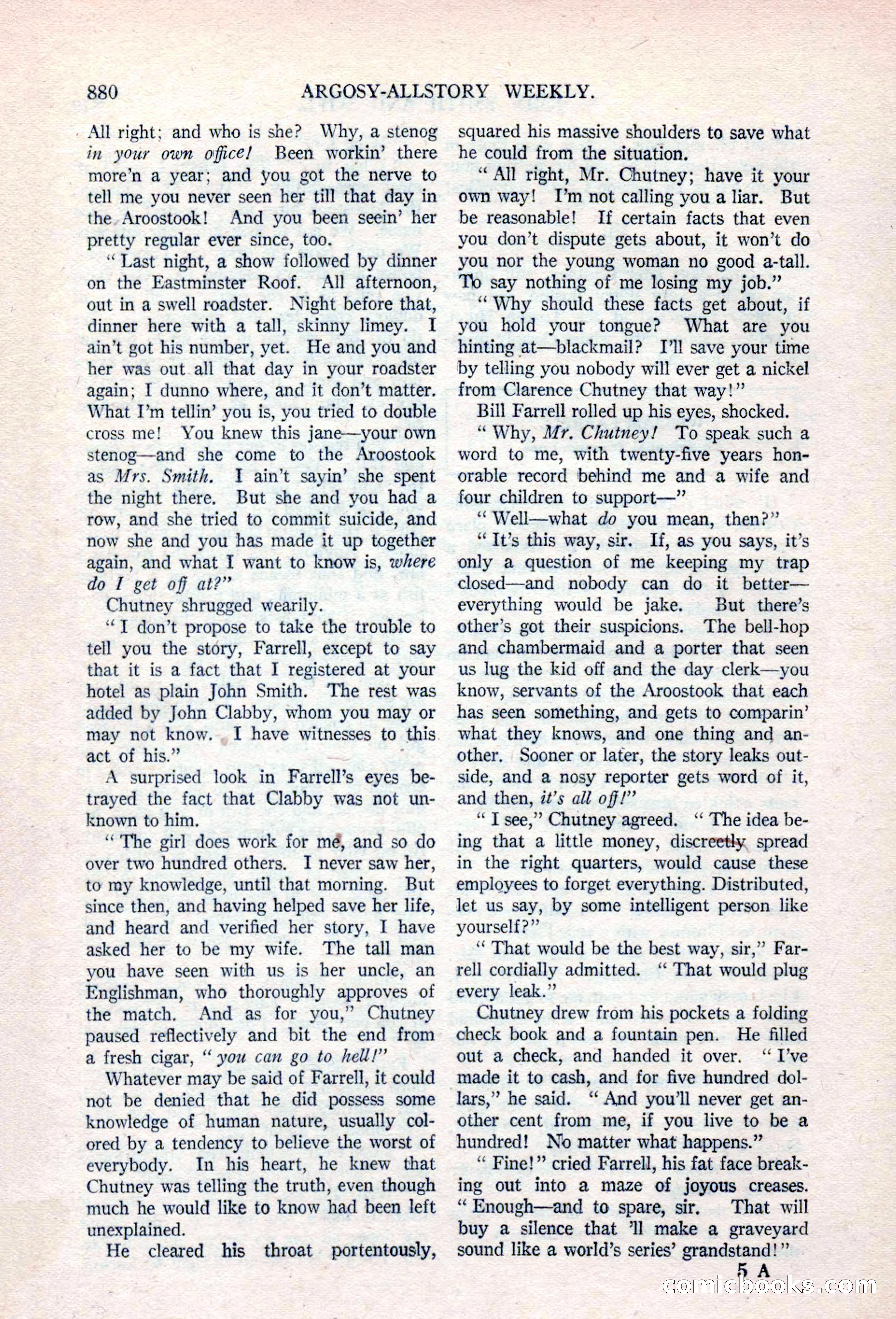 Argosy All-Story Weekly, April 17, 1926 — page 86 of 168