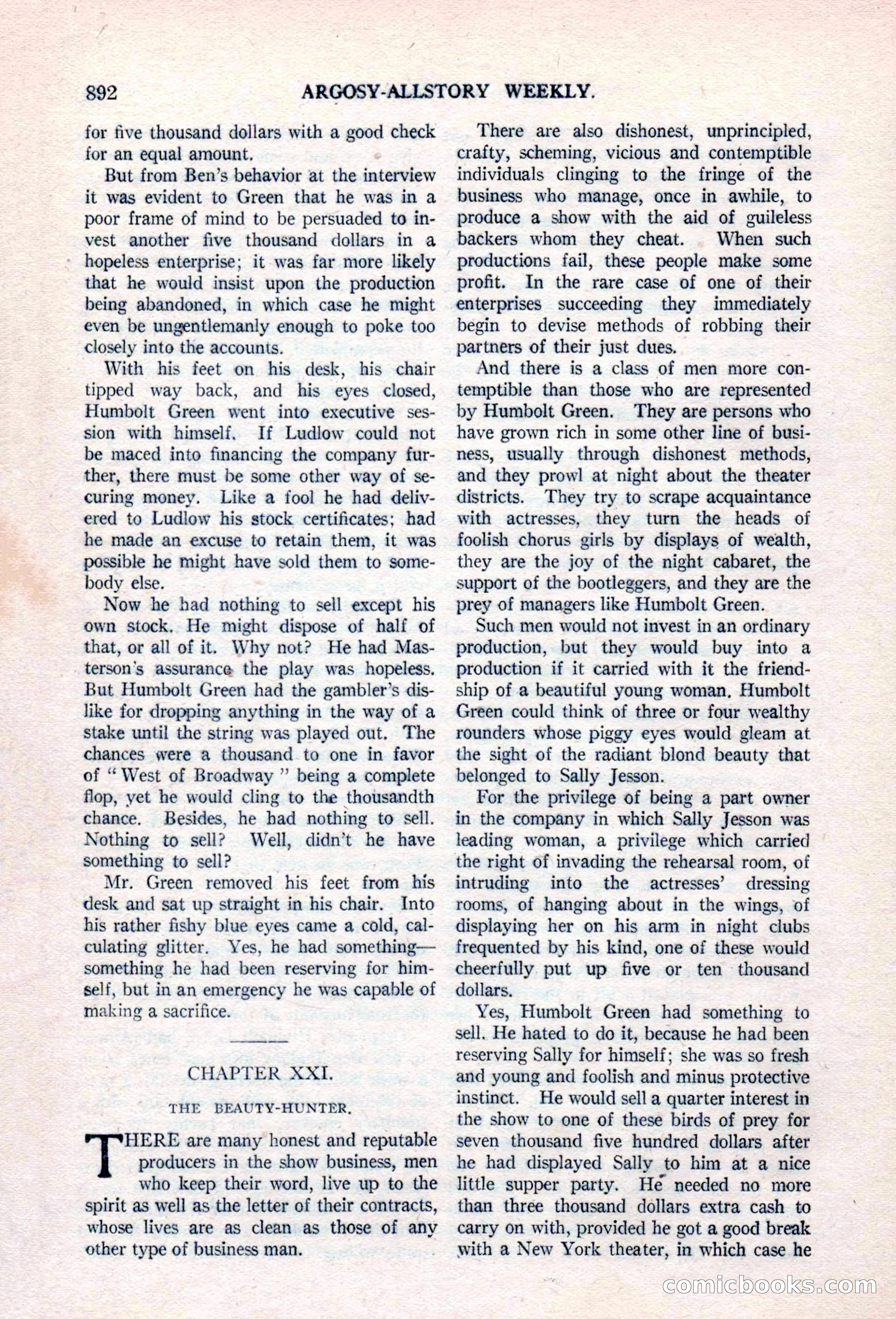 Argosy All-Story Weekly, April 17, 1926 — page 98 of 168