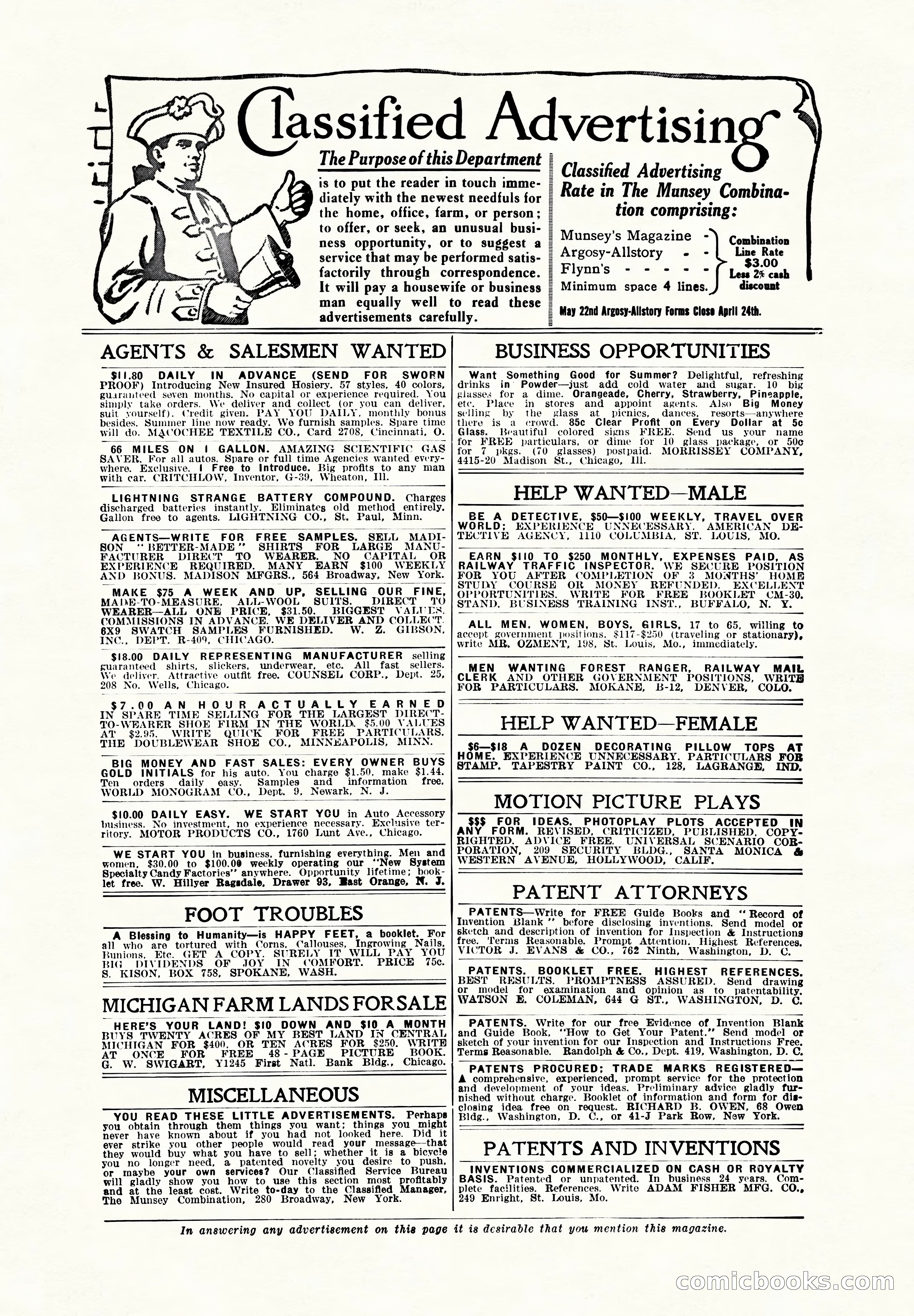 Argosy All-Story Weekly, April 17, 1926 — page 167 of 168