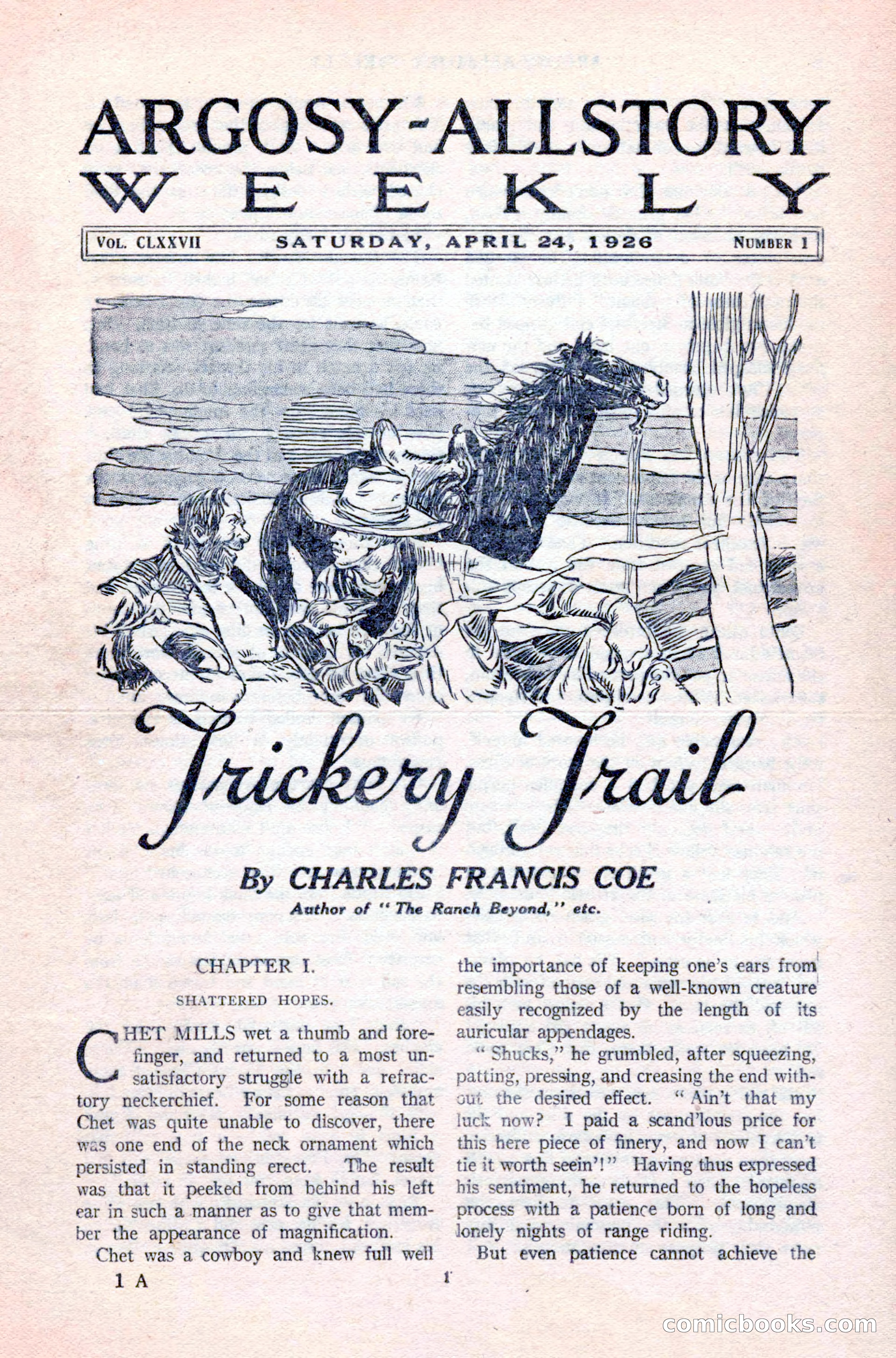 Argosy All-Story Weekly, April 24, 1926 — page 7 of 168