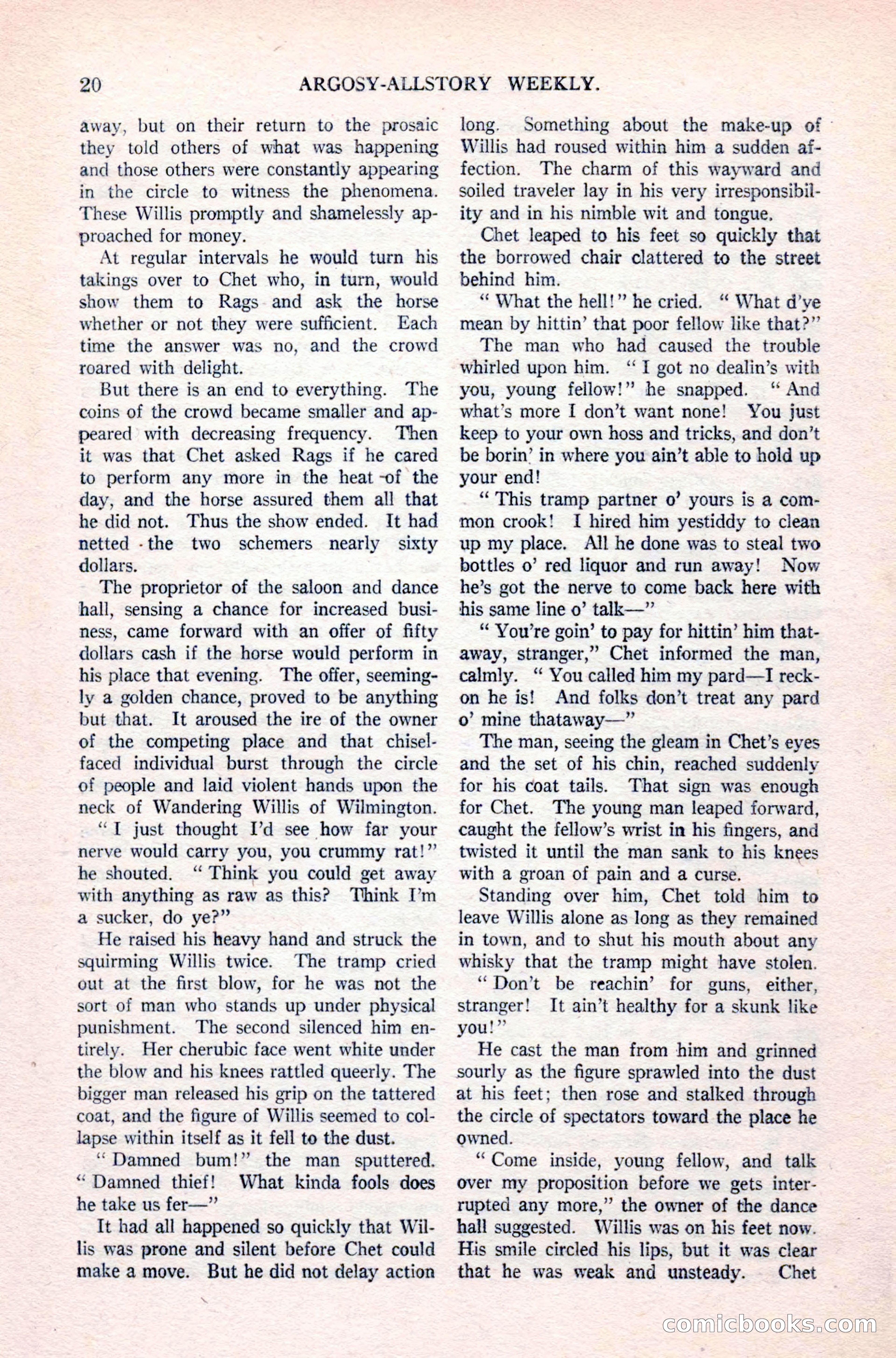 Argosy All-Story Weekly, April 24, 1926 — page 26 of 168