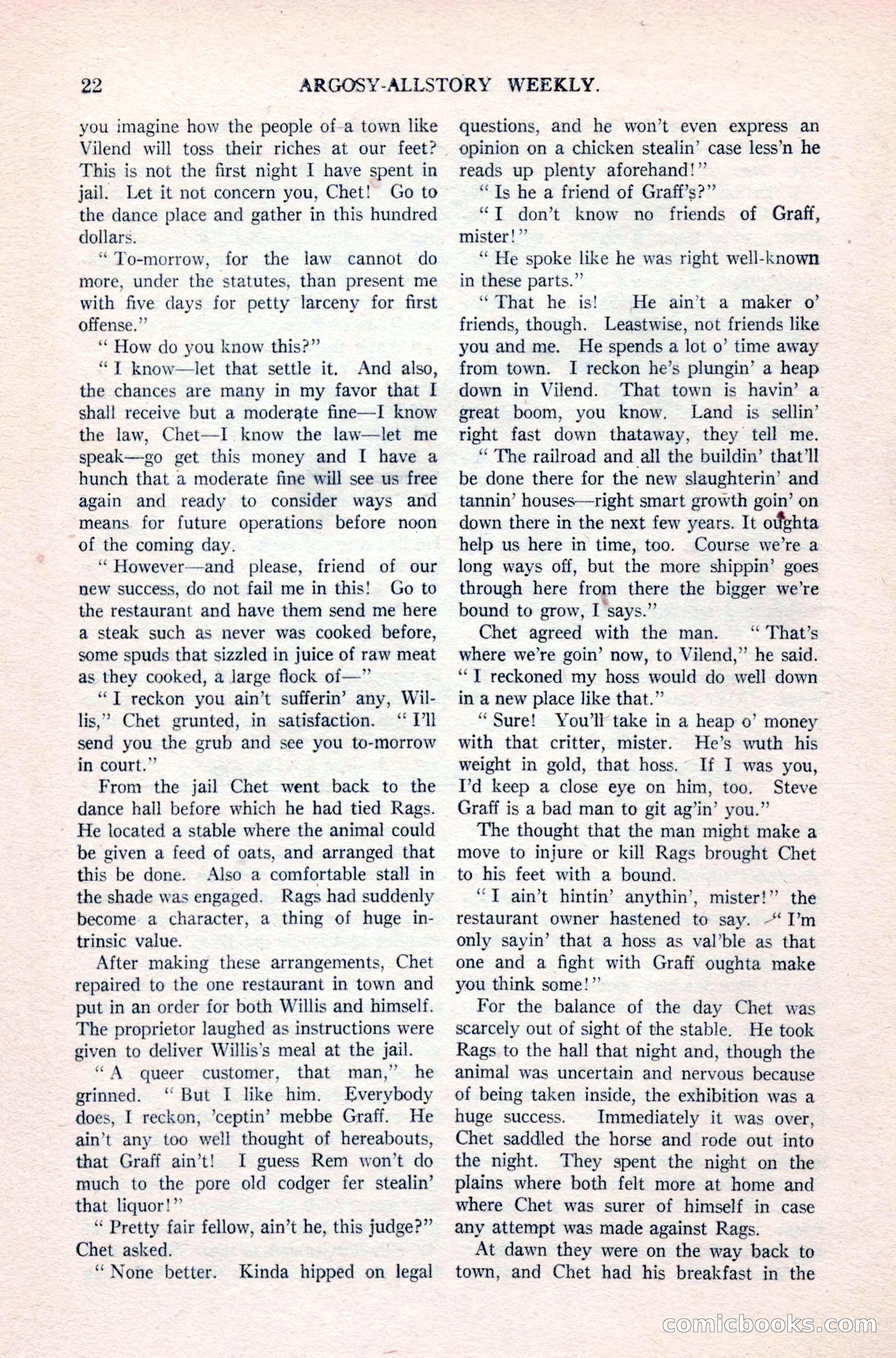 Argosy All-Story Weekly, April 24, 1926 — page 28 of 168
