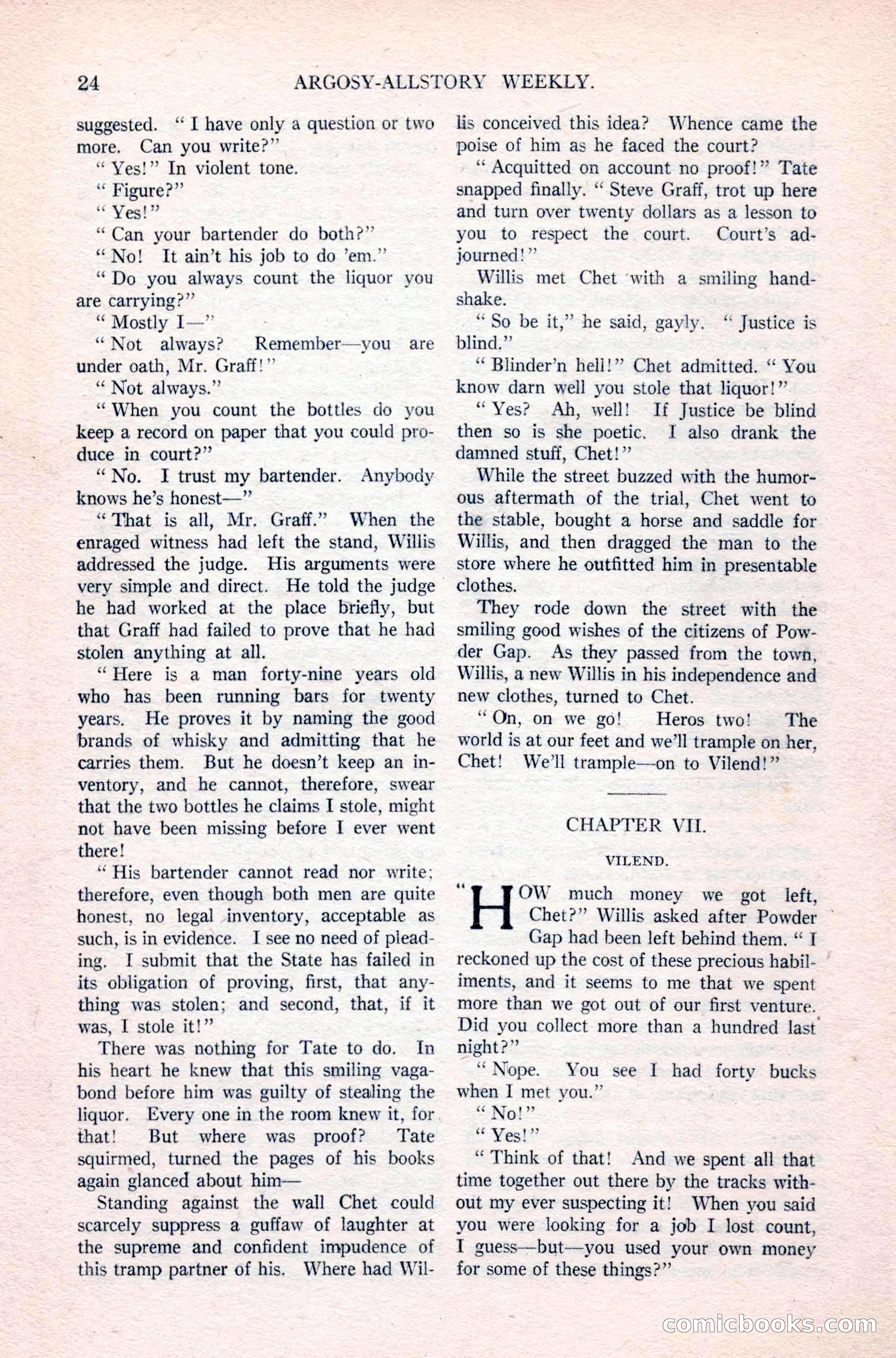 Argosy All-Story Weekly, April 24, 1926 — page 30 of 168