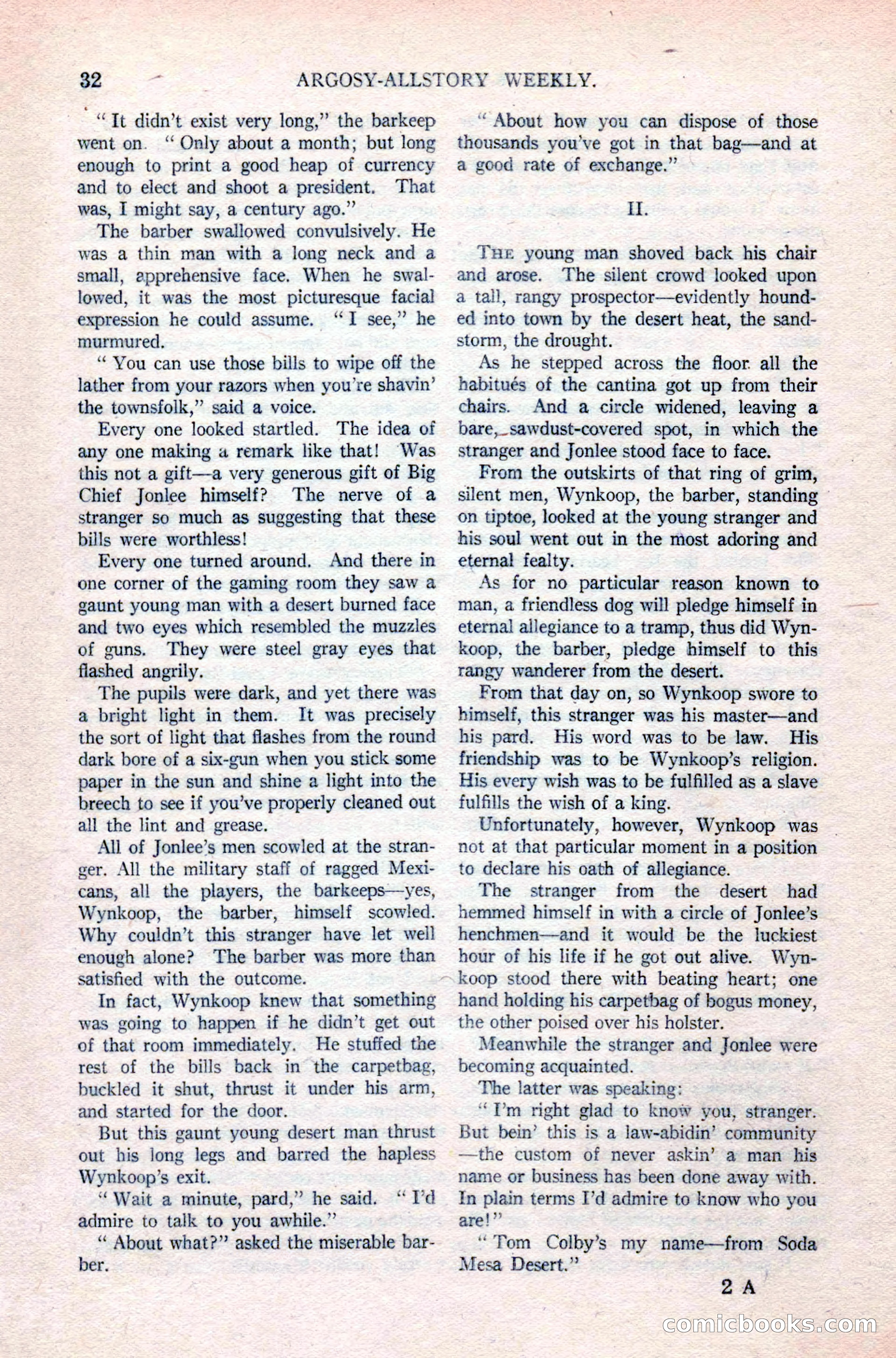 Argosy All-Story Weekly, April 24, 1926 — page 38 of 168