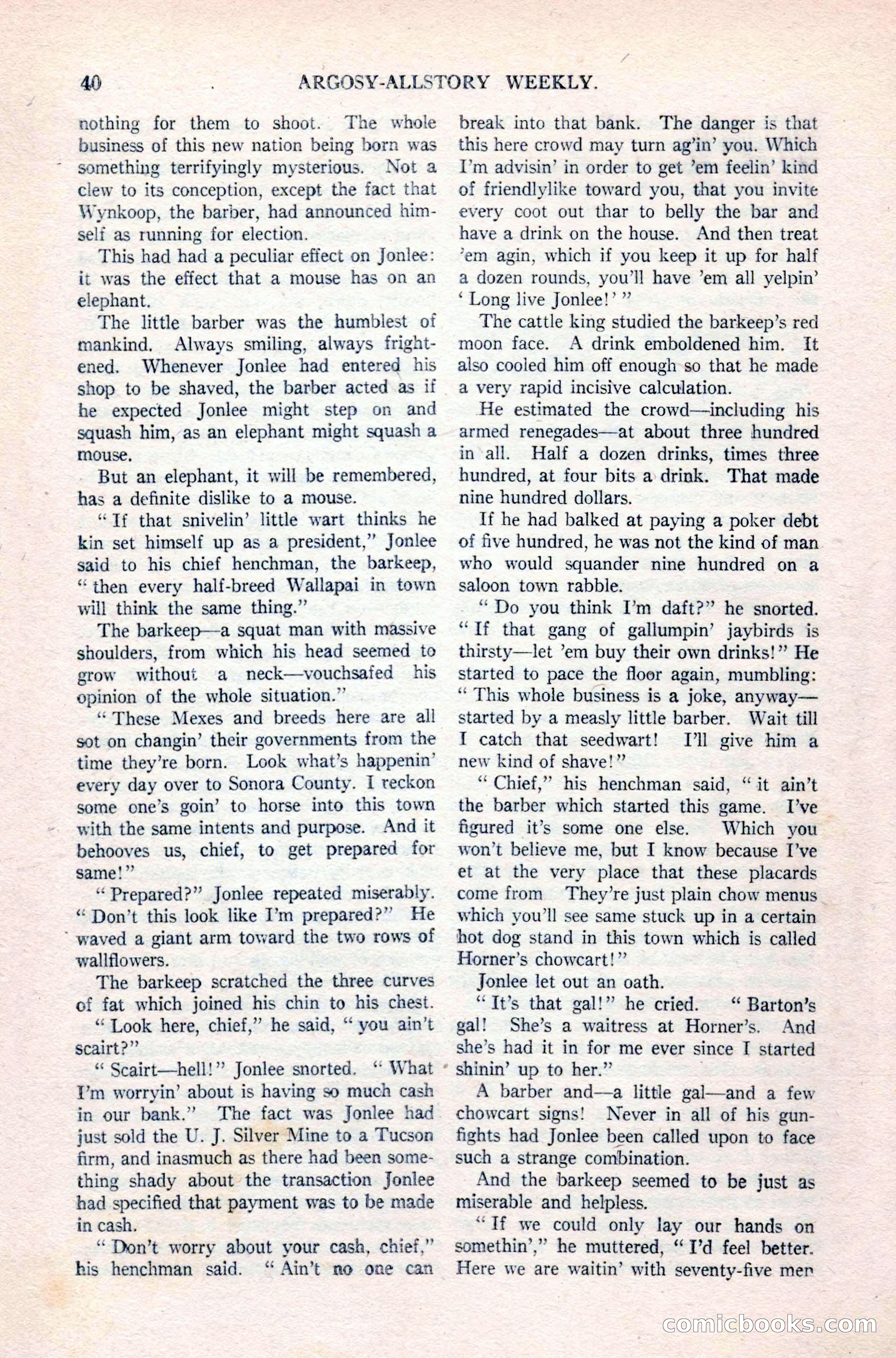 Argosy All-Story Weekly, April 24, 1926 — page 46 of 168