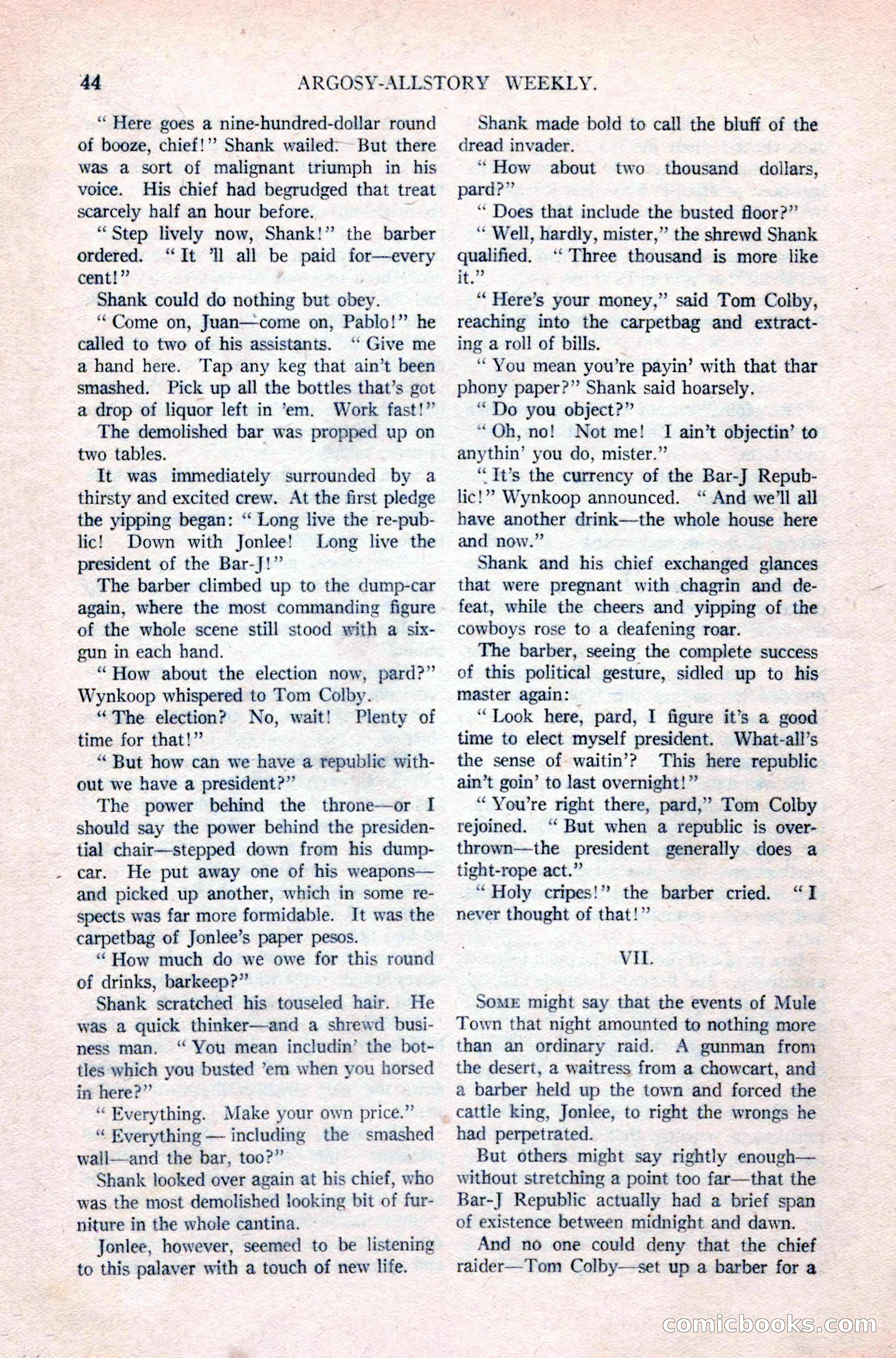 Argosy All-Story Weekly, April 24, 1926 — page 50 of 168