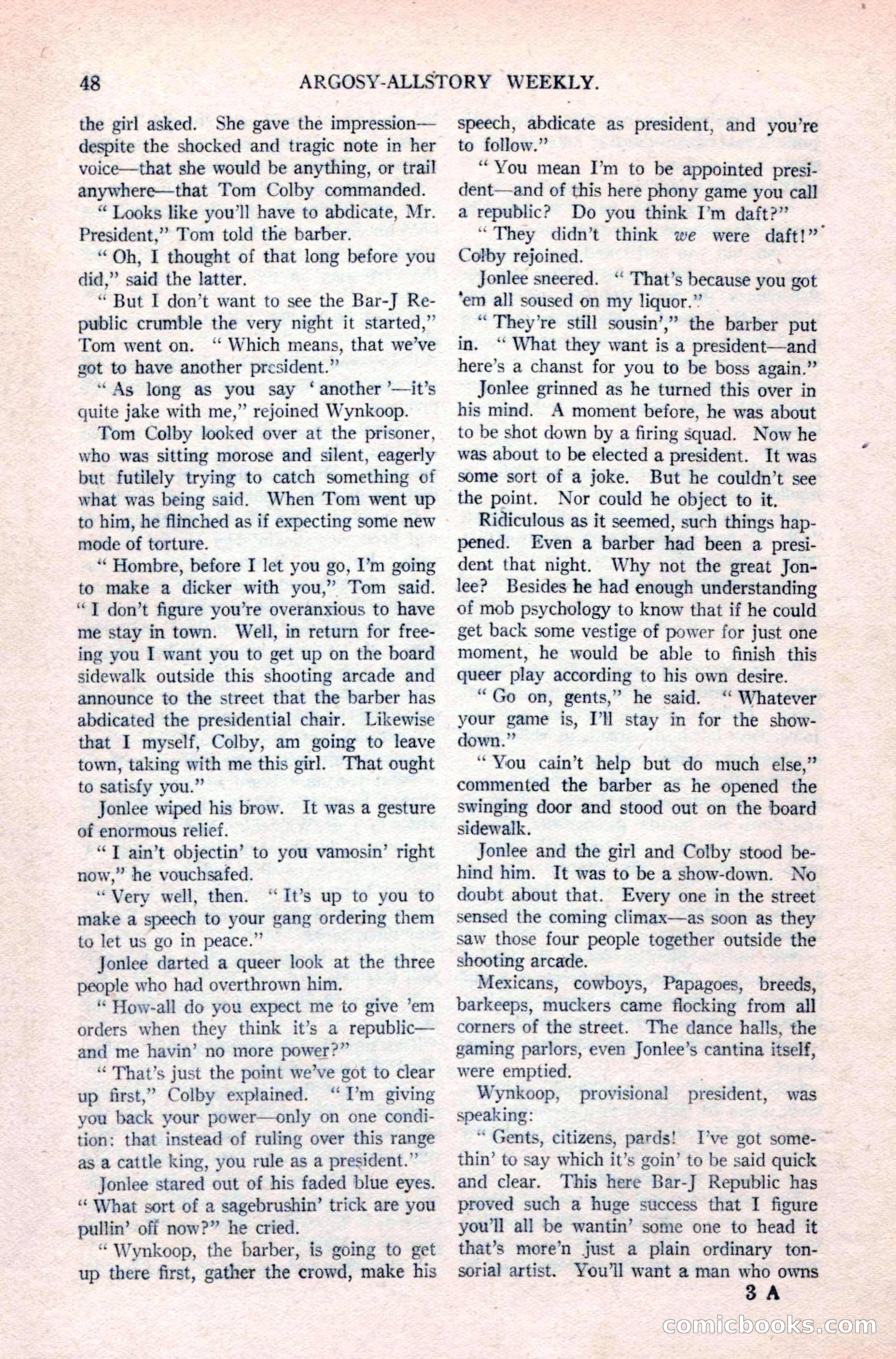 Argosy All-Story Weekly, April 24, 1926 — page 54 of 168