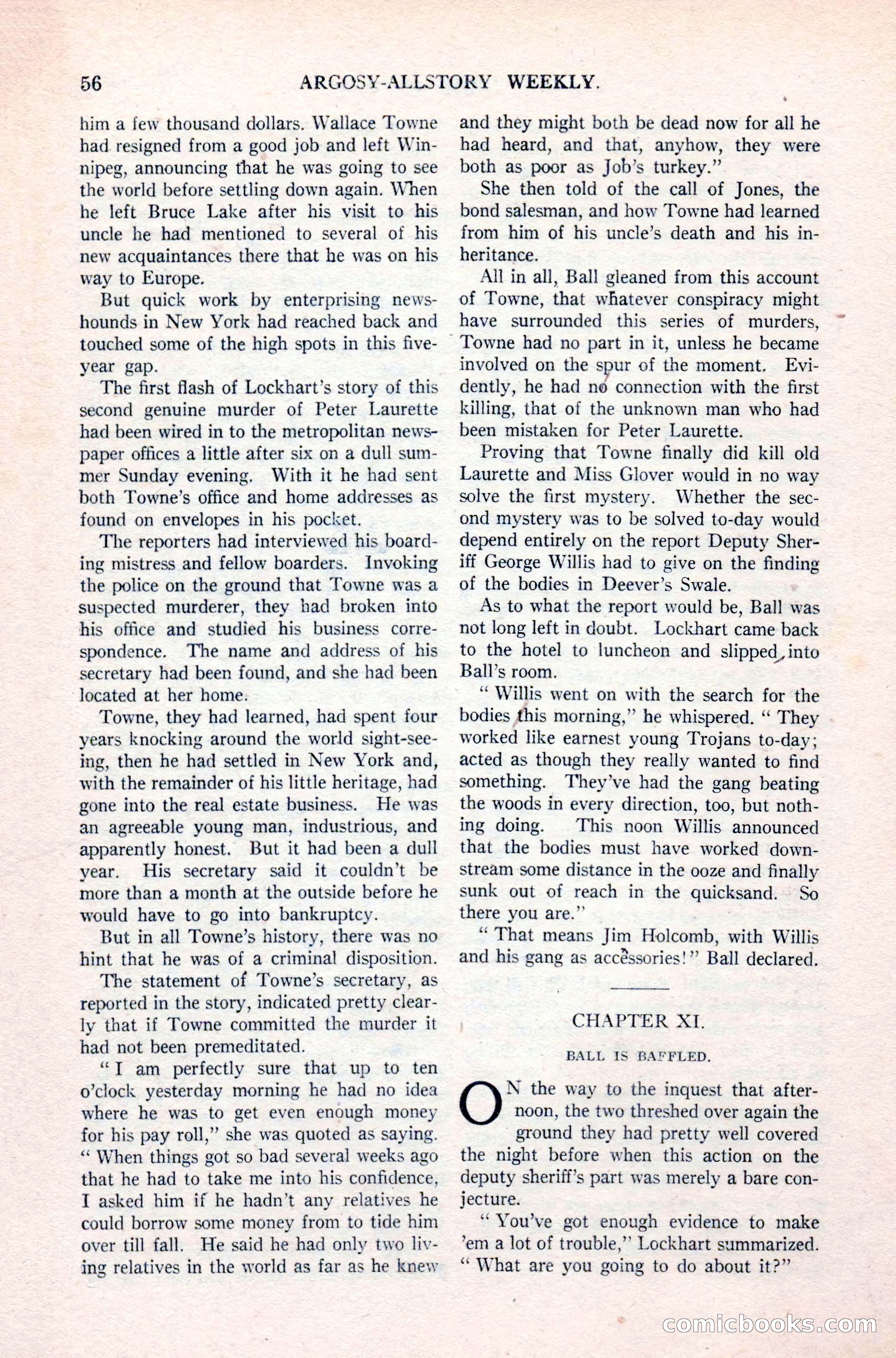 Argosy All-Story Weekly, April 24, 1926 — page 62 of 168