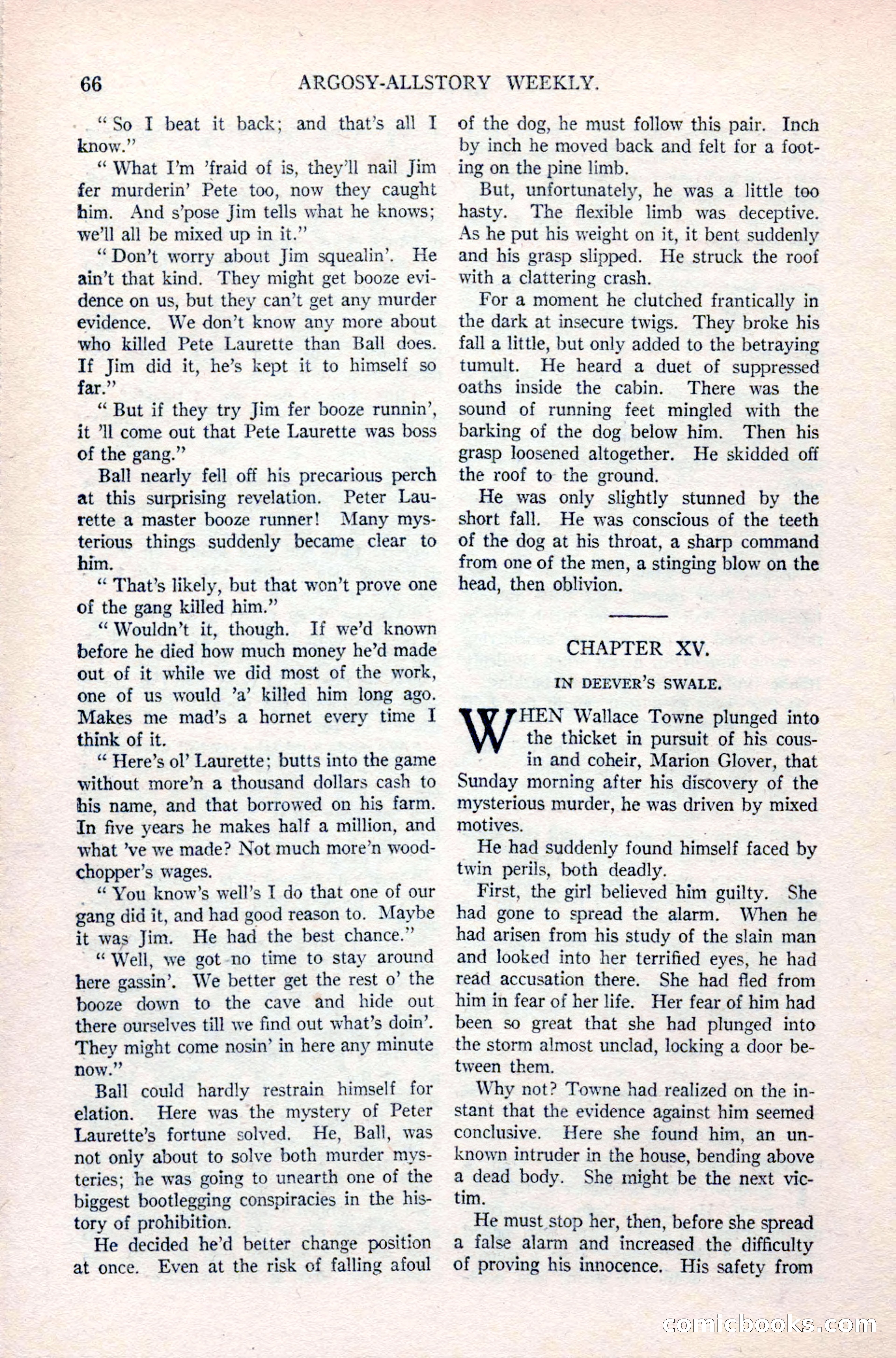 Argosy All-Story Weekly, April 24, 1926 — page 72 of 168