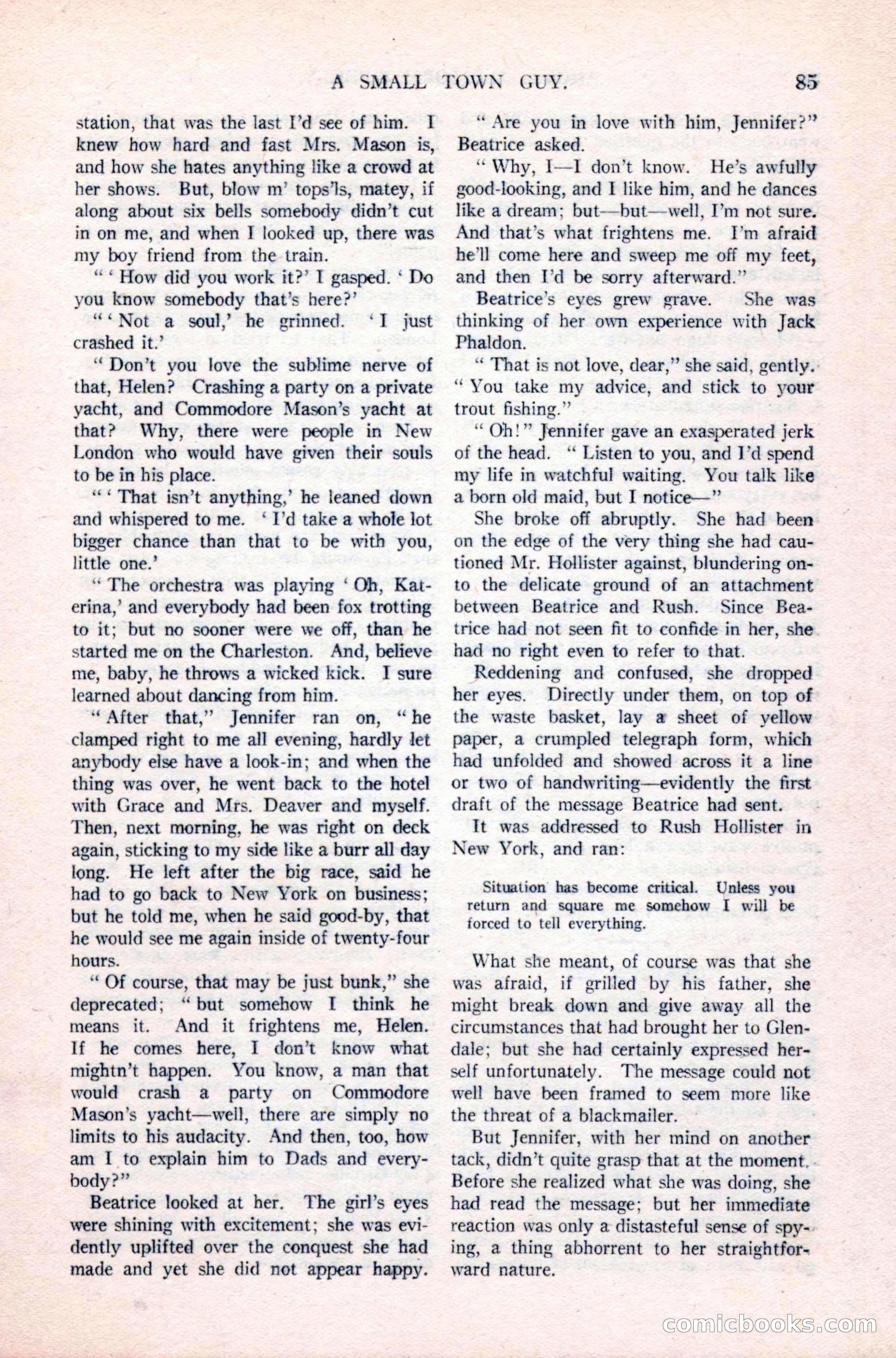 Argosy All-Story Weekly, April 24, 1926 — page 91 of 168