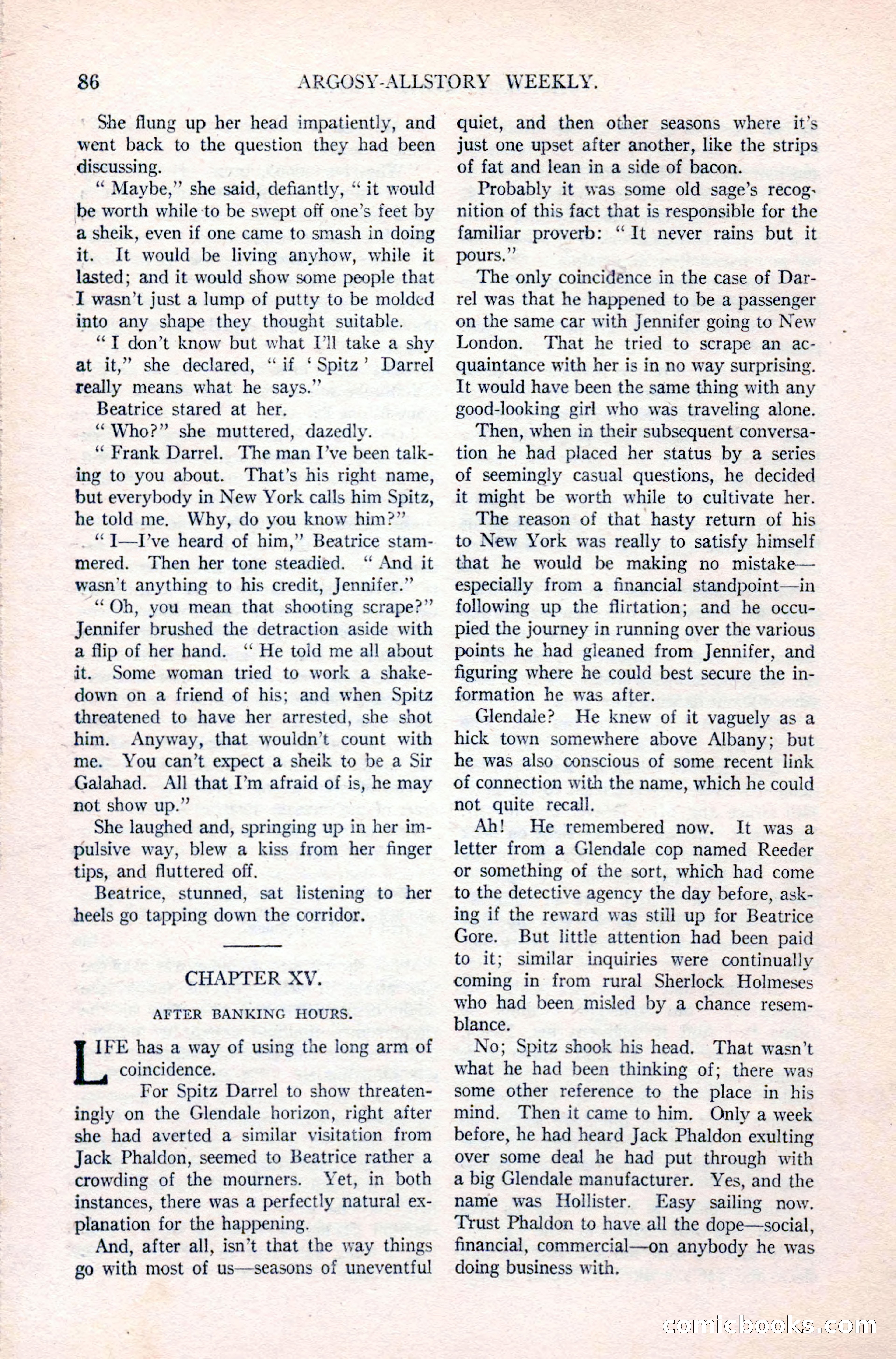 Argosy All-Story Weekly, April 24, 1926 — page 92 of 168