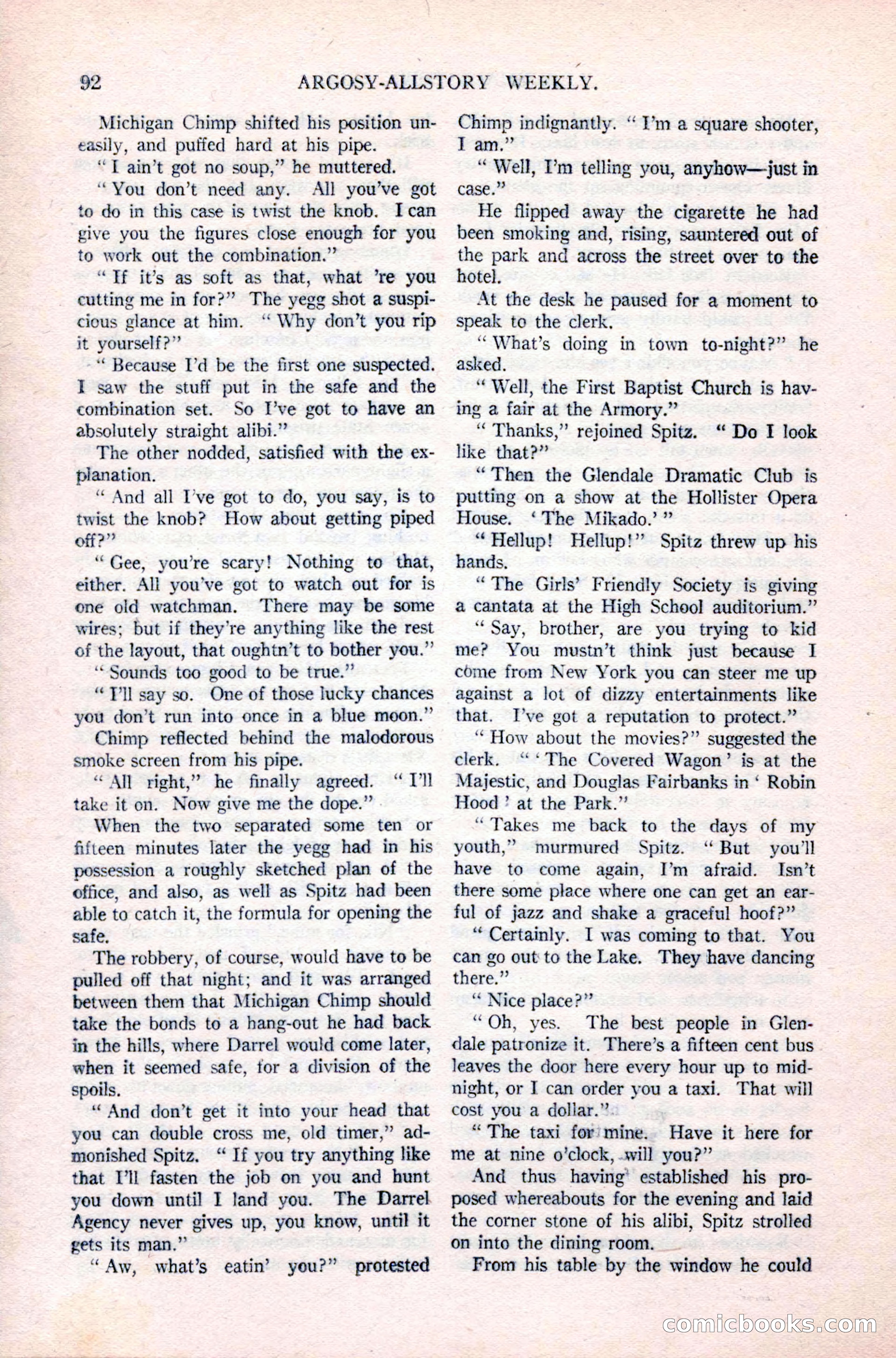 Argosy All-Story Weekly, April 24, 1926 — page 98 of 168