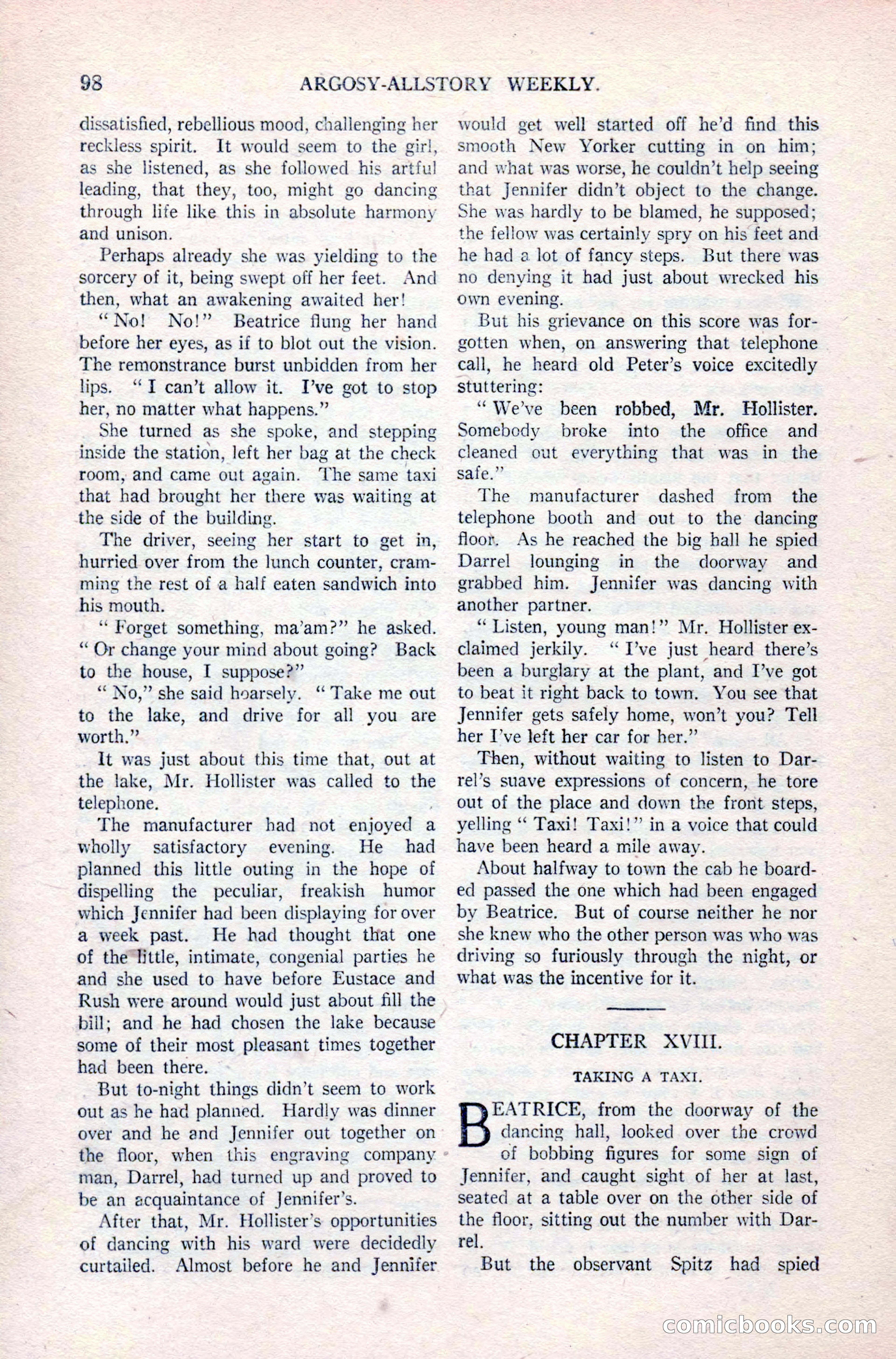 Argosy All-Story Weekly, April 24, 1926 — page 104 of 168