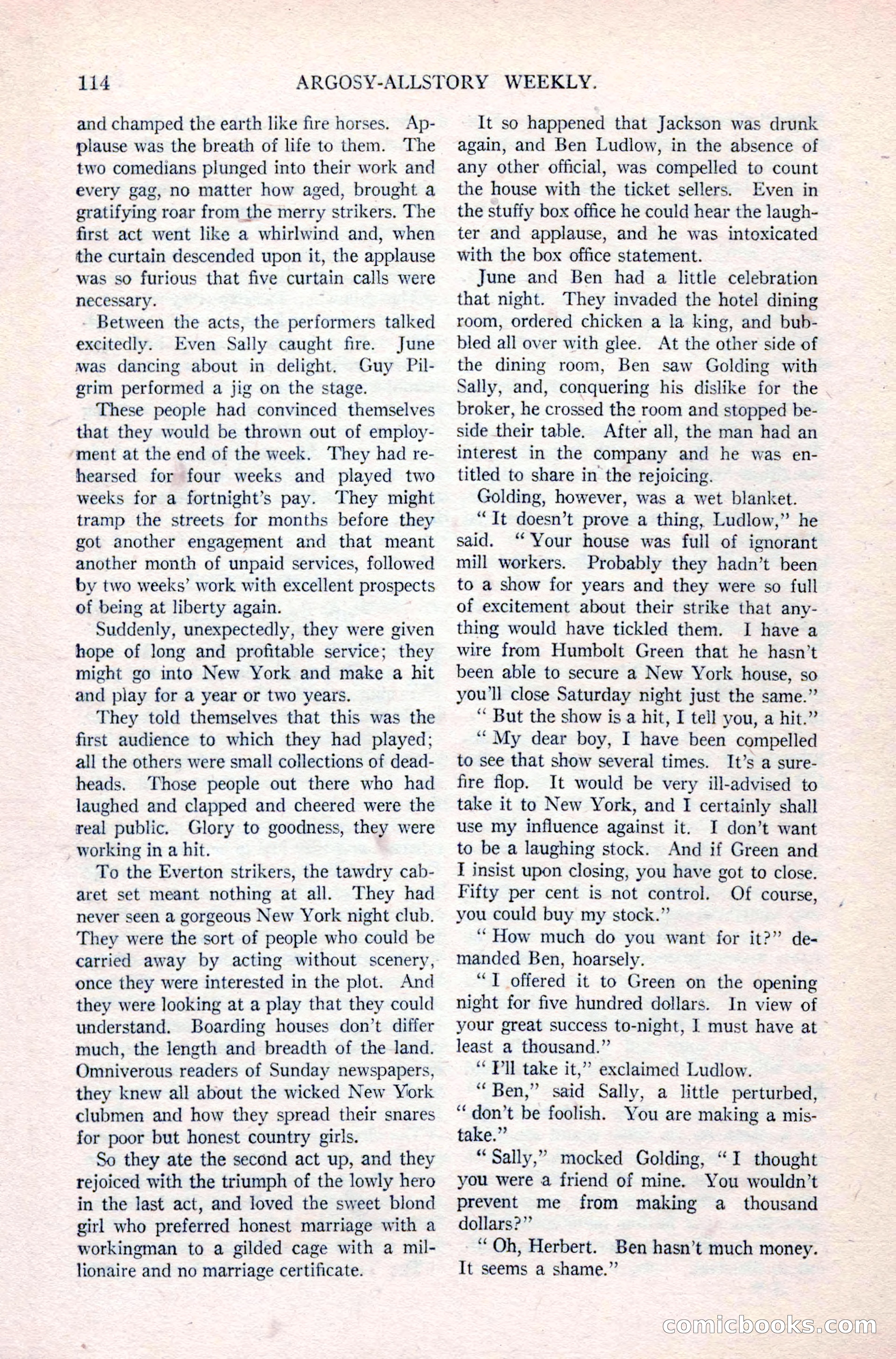 Argosy All-Story Weekly, April 24, 1926 — page 120 of 168