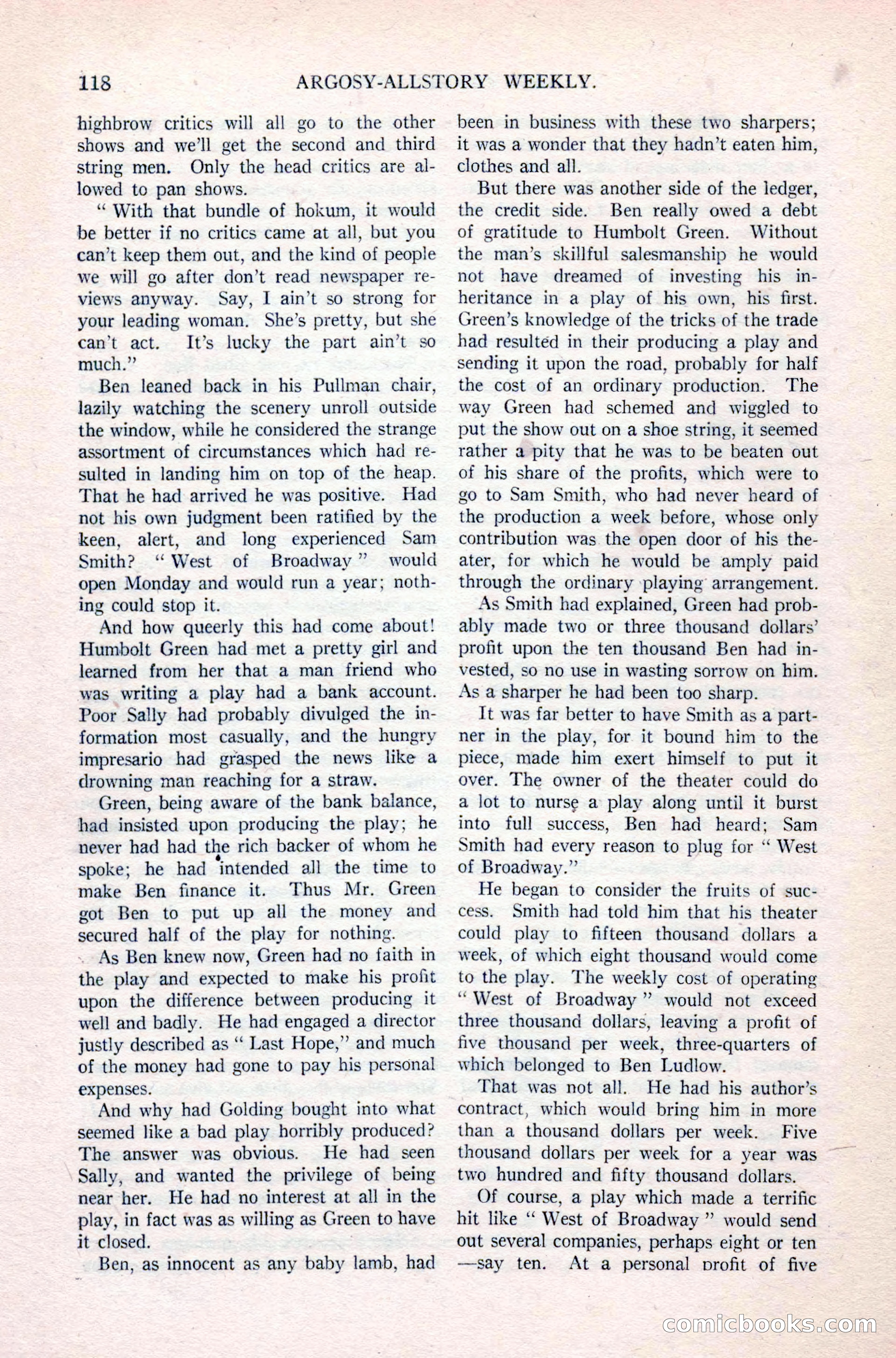 Argosy All-Story Weekly, April 24, 1926 — page 124 of 168