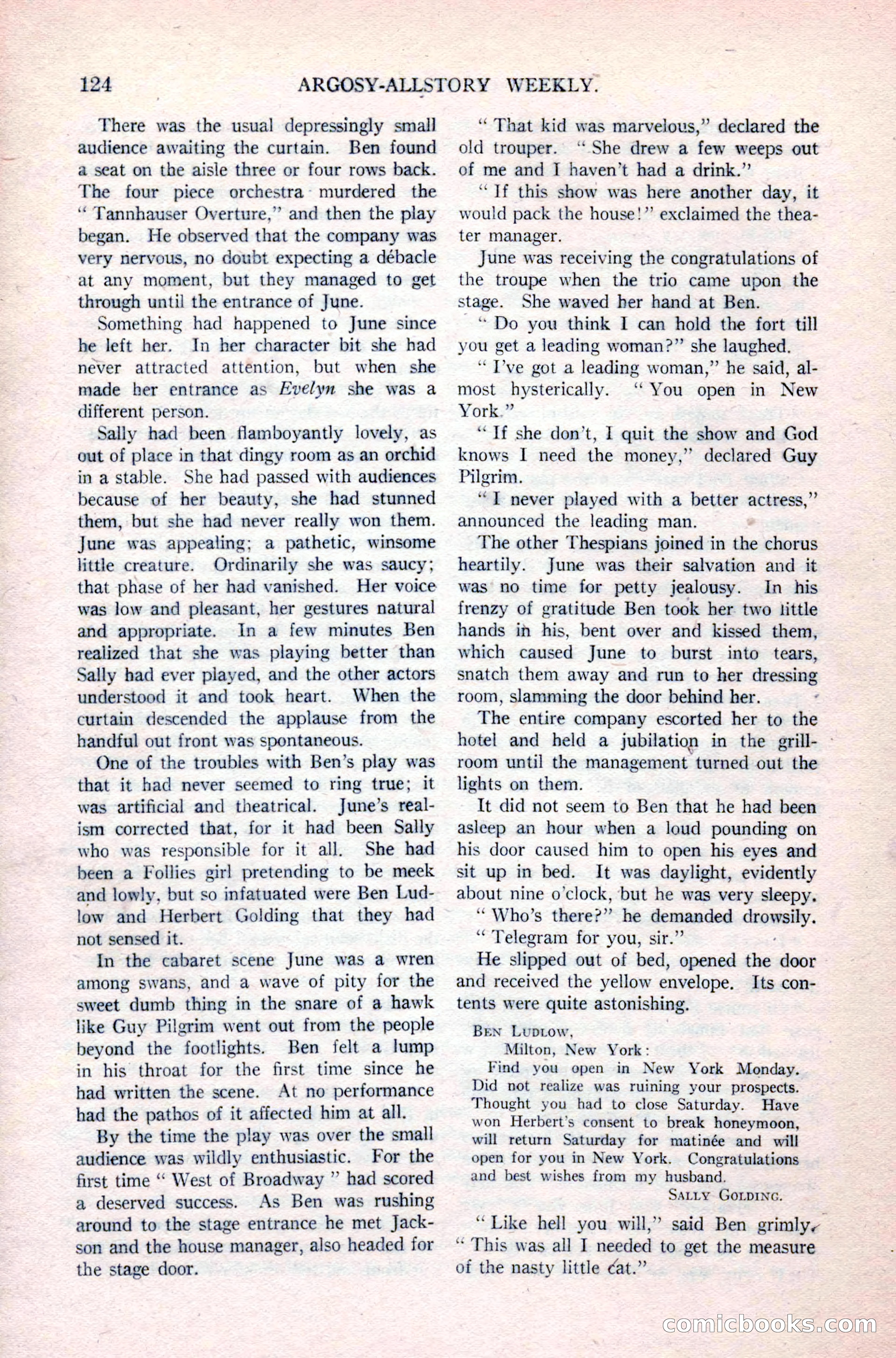 Argosy All-Story Weekly, April 24, 1926 — page 130 of 168