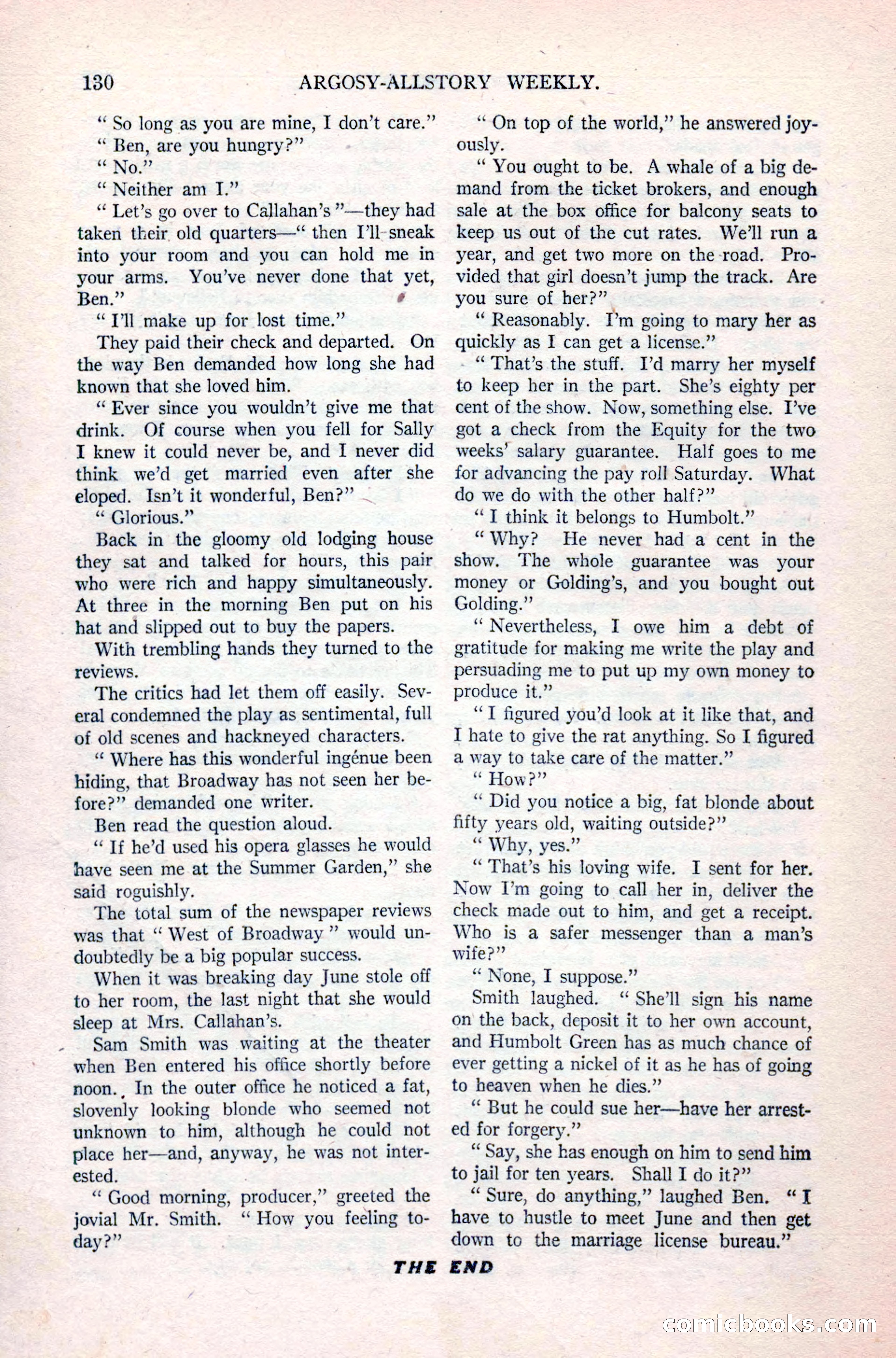 Argosy All-Story Weekly, April 24, 1926 — page 136 of 168