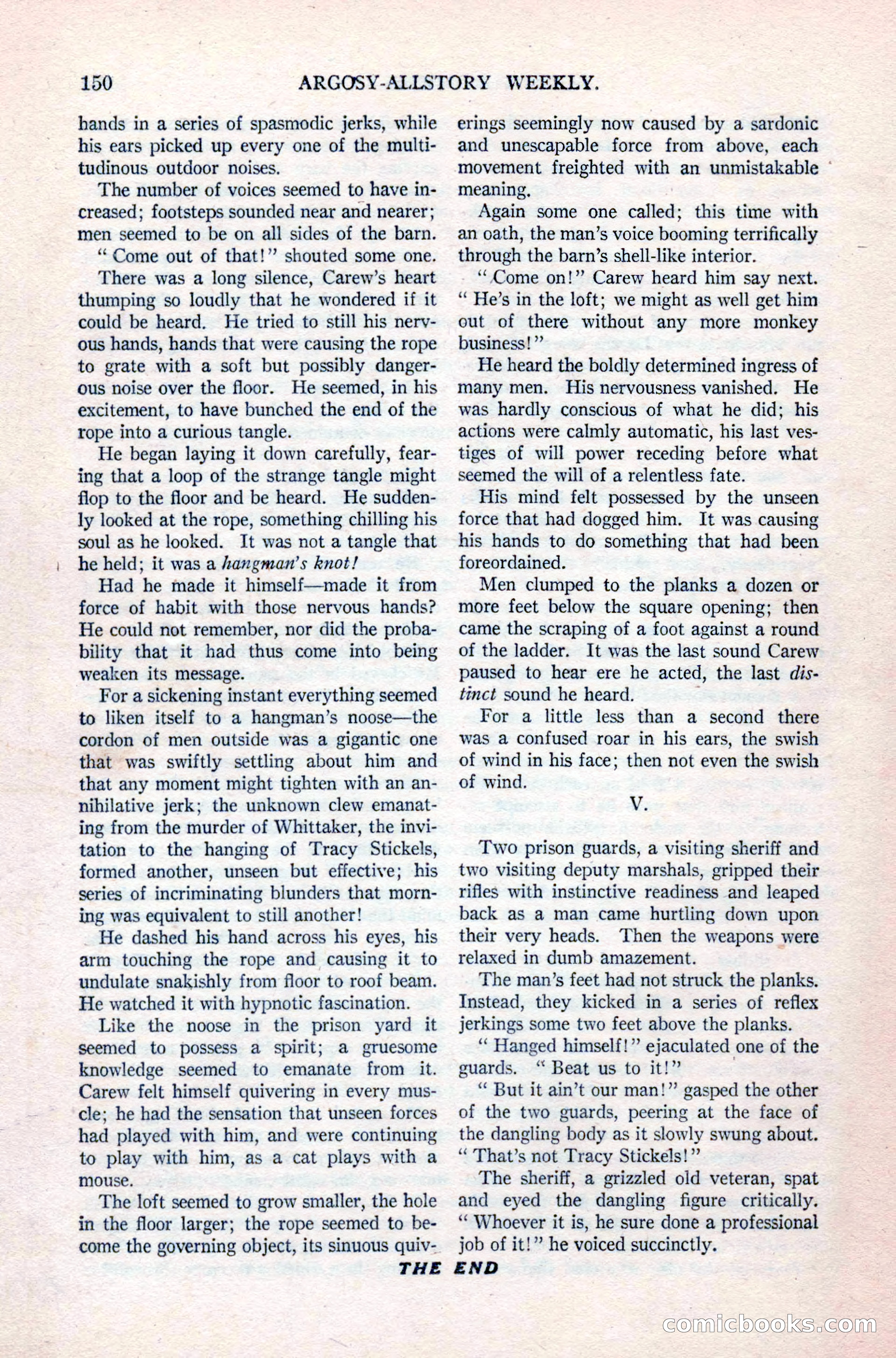 Argosy All-Story Weekly, April 24, 1926 — page 156 of 168