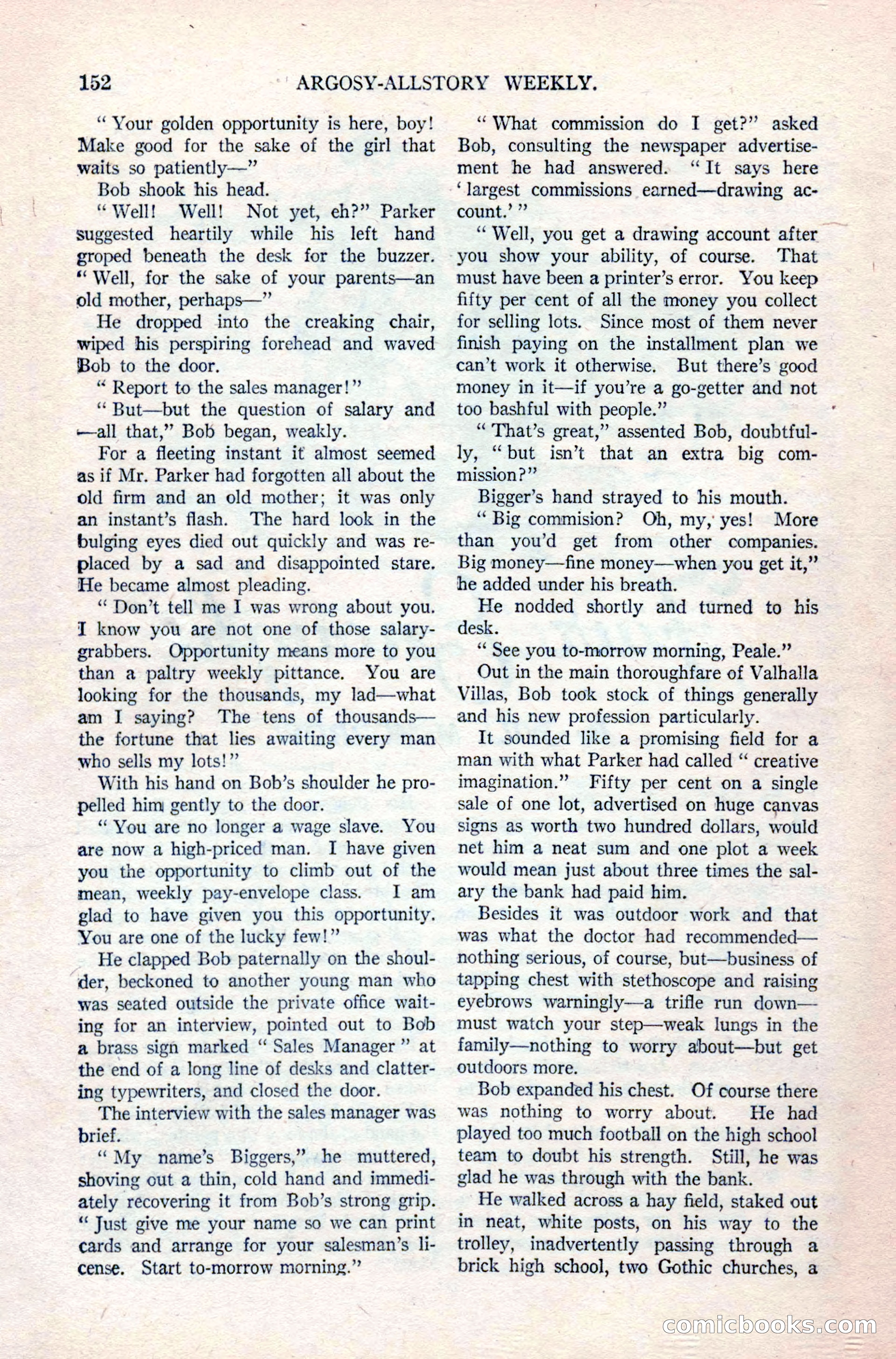 Argosy All-Story Weekly, April 24, 1926 — page 158 of 168