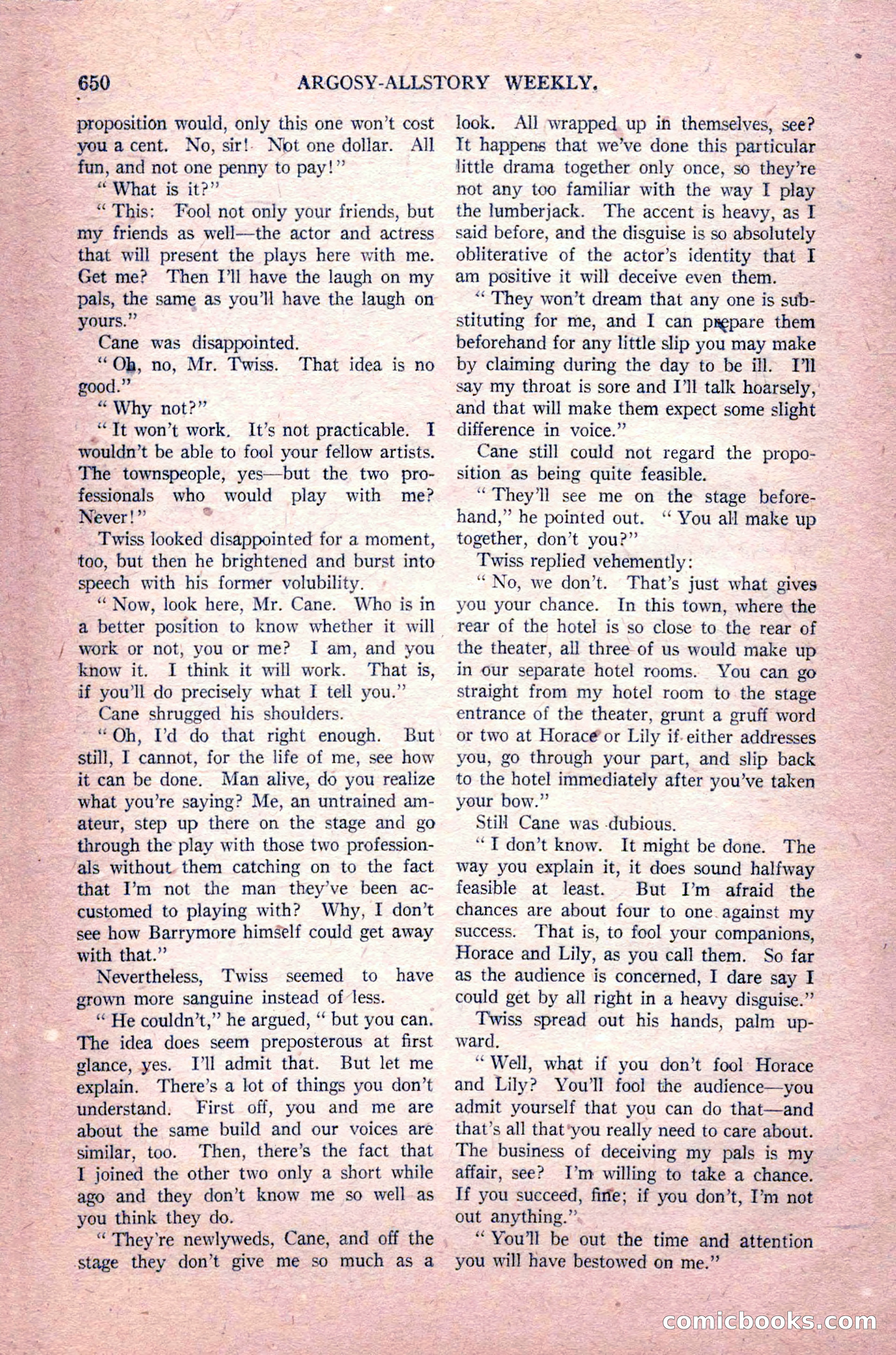 Argosy All-Story Weekly, August 14, 1926 — page 16 of 168