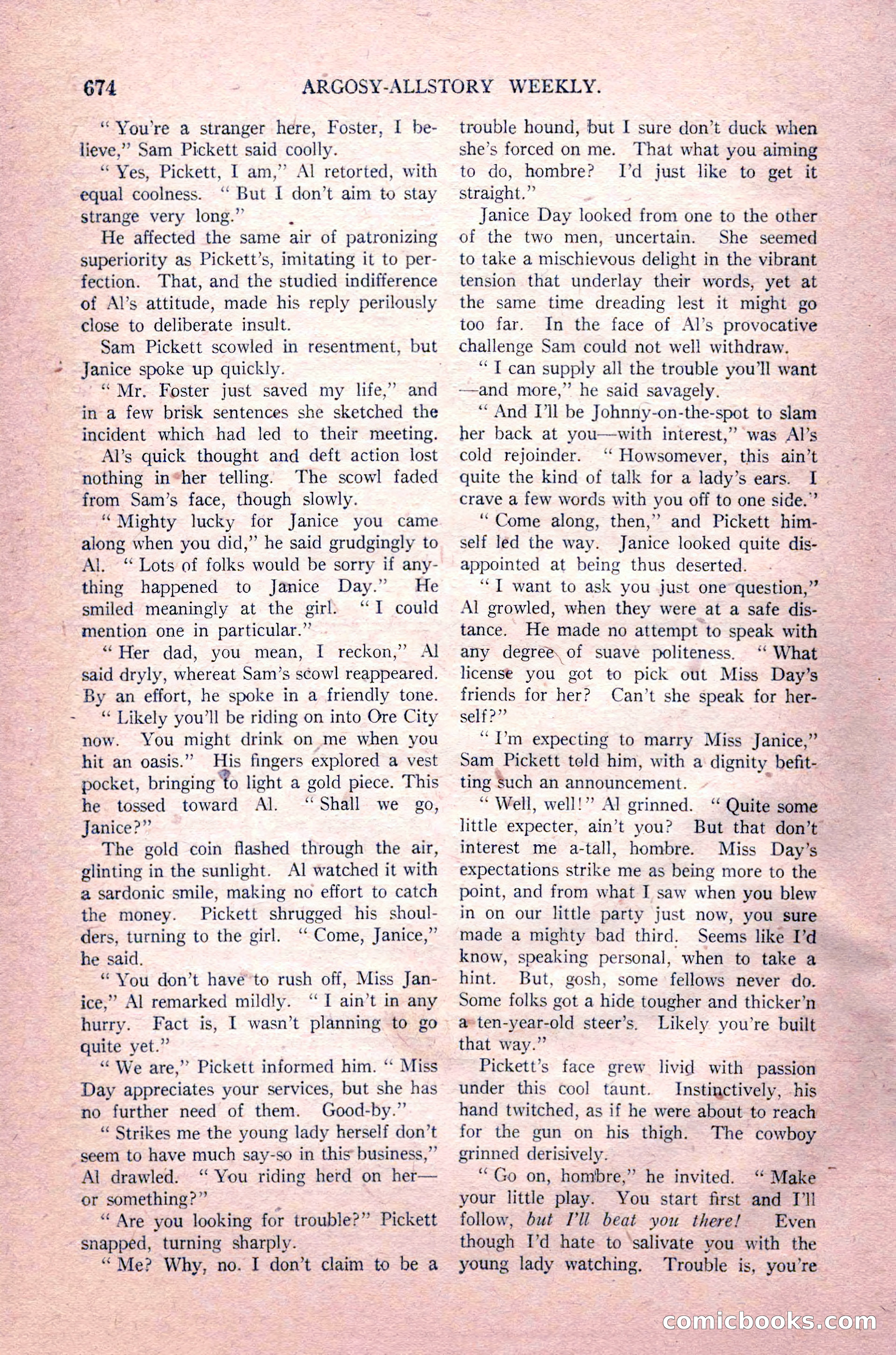 Argosy All-Story Weekly, August 14, 1926 — page 40 of 168