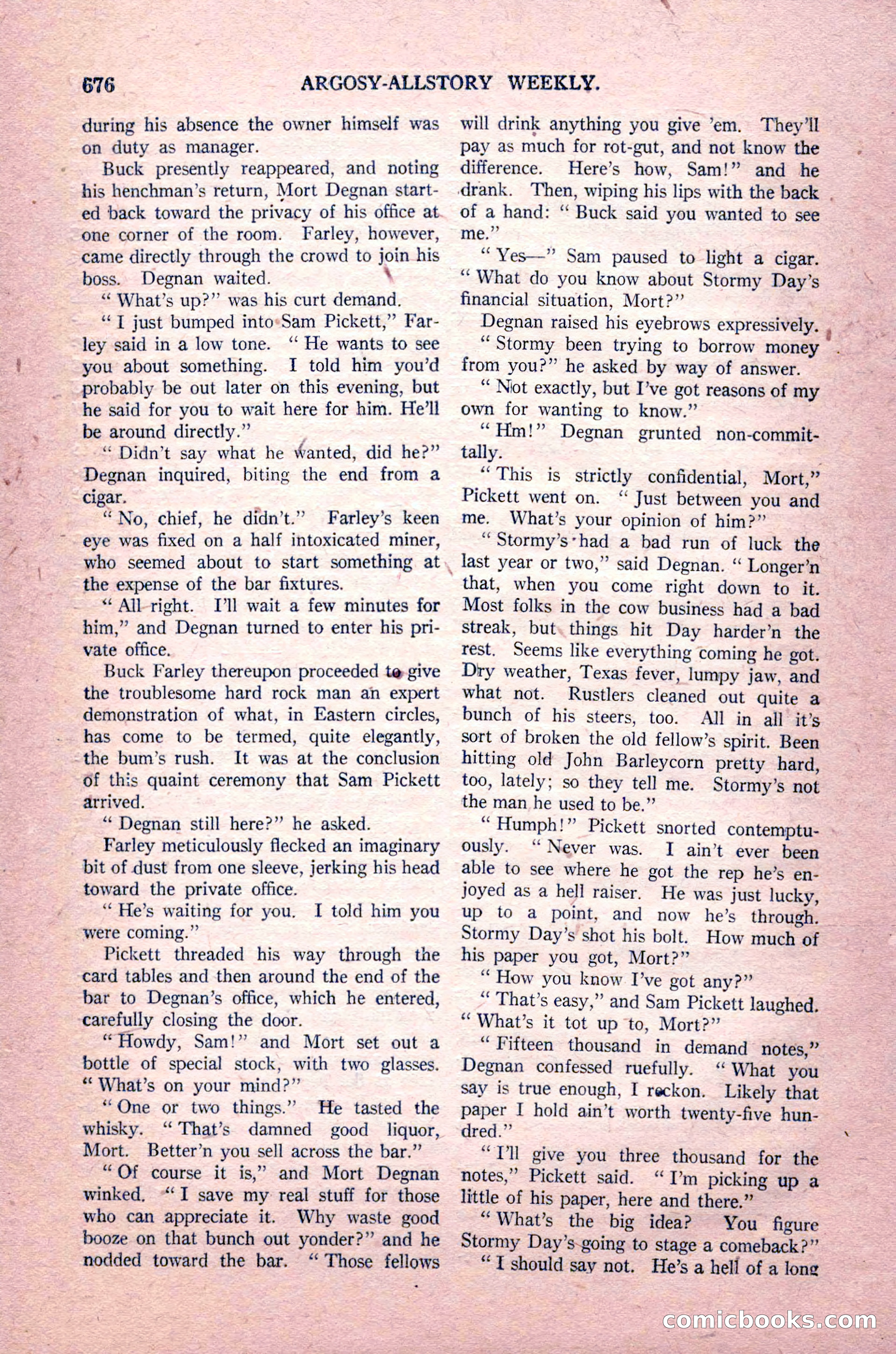 Argosy All-Story Weekly, August 14, 1926 — page 42 of 168