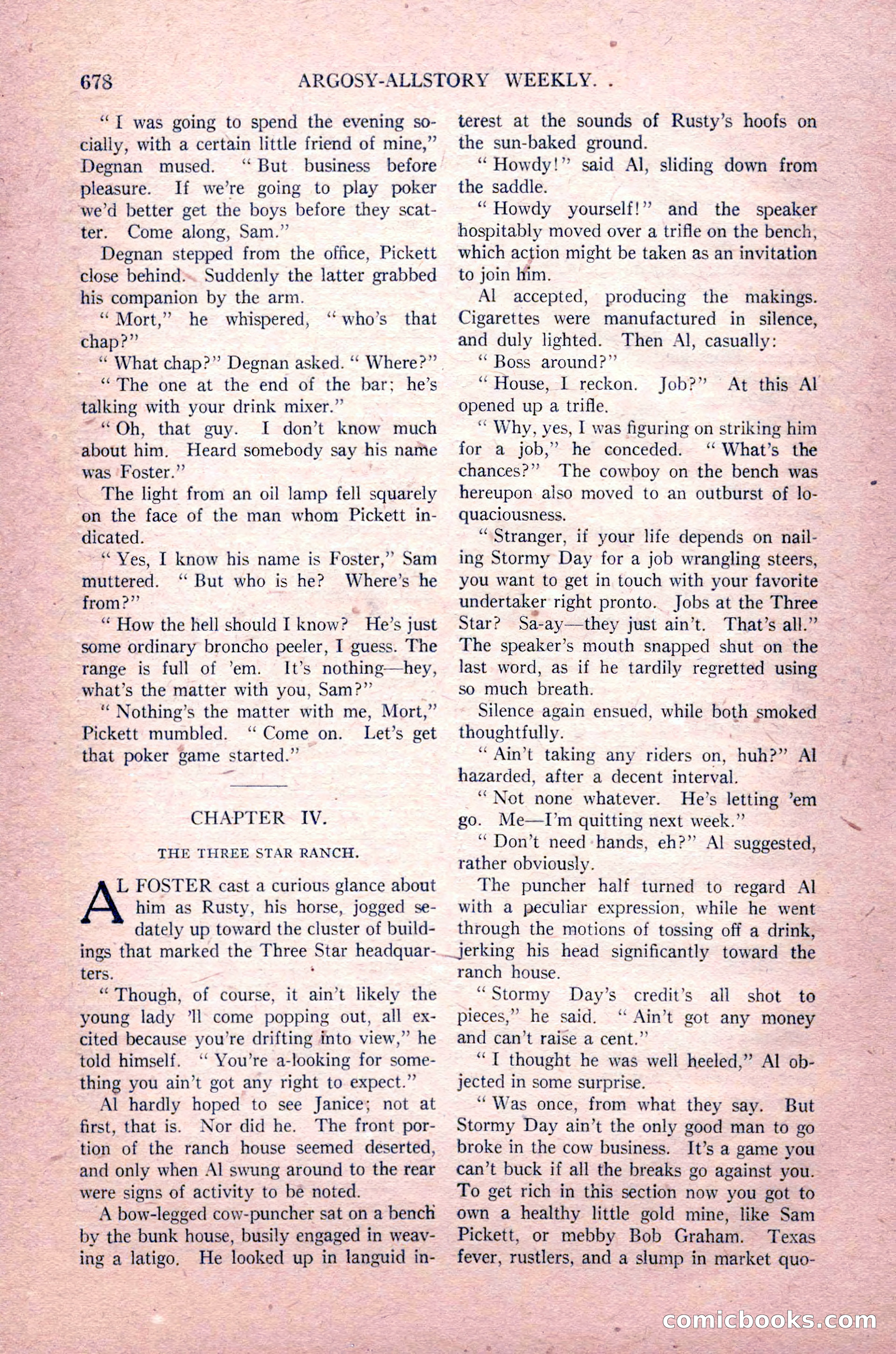 Argosy All-Story Weekly, August 14, 1926 — page 44 of 168