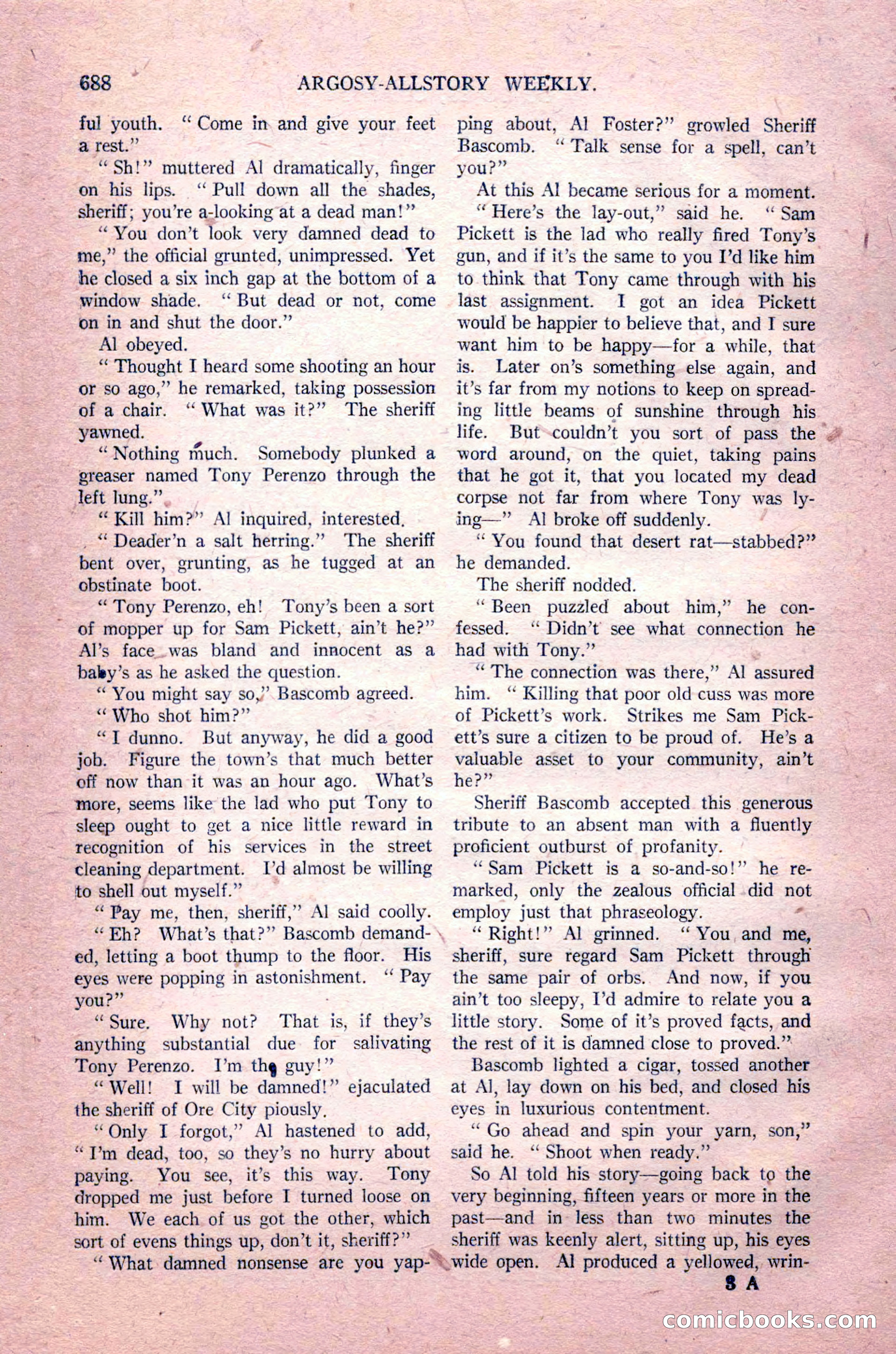 Argosy All-Story Weekly, August 14, 1926 — page 54 of 168