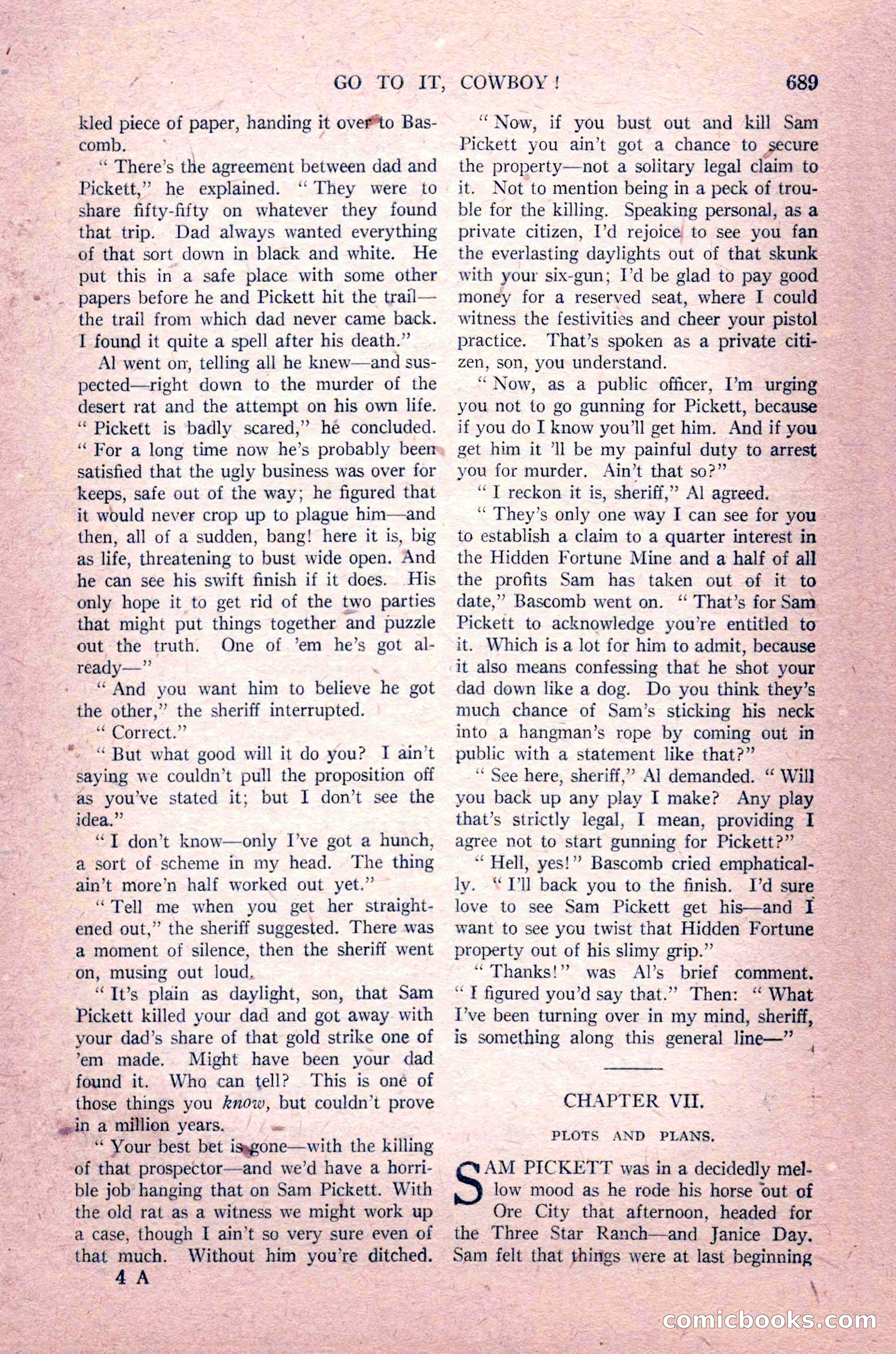 Argosy All-Story Weekly, August 14, 1926 — page 55 of 168