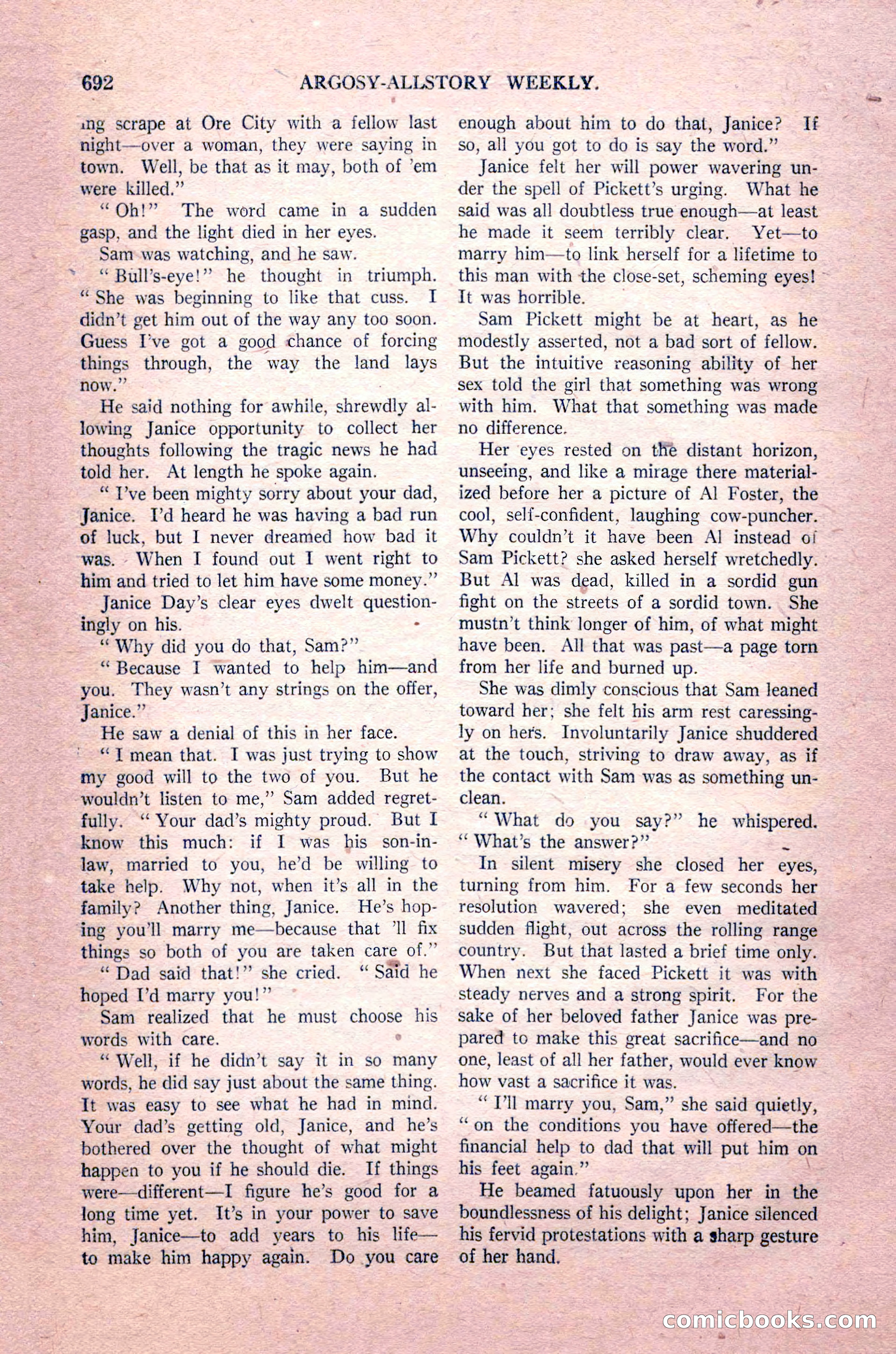 Argosy All-Story Weekly, August 14, 1926 — page 58 of 168
